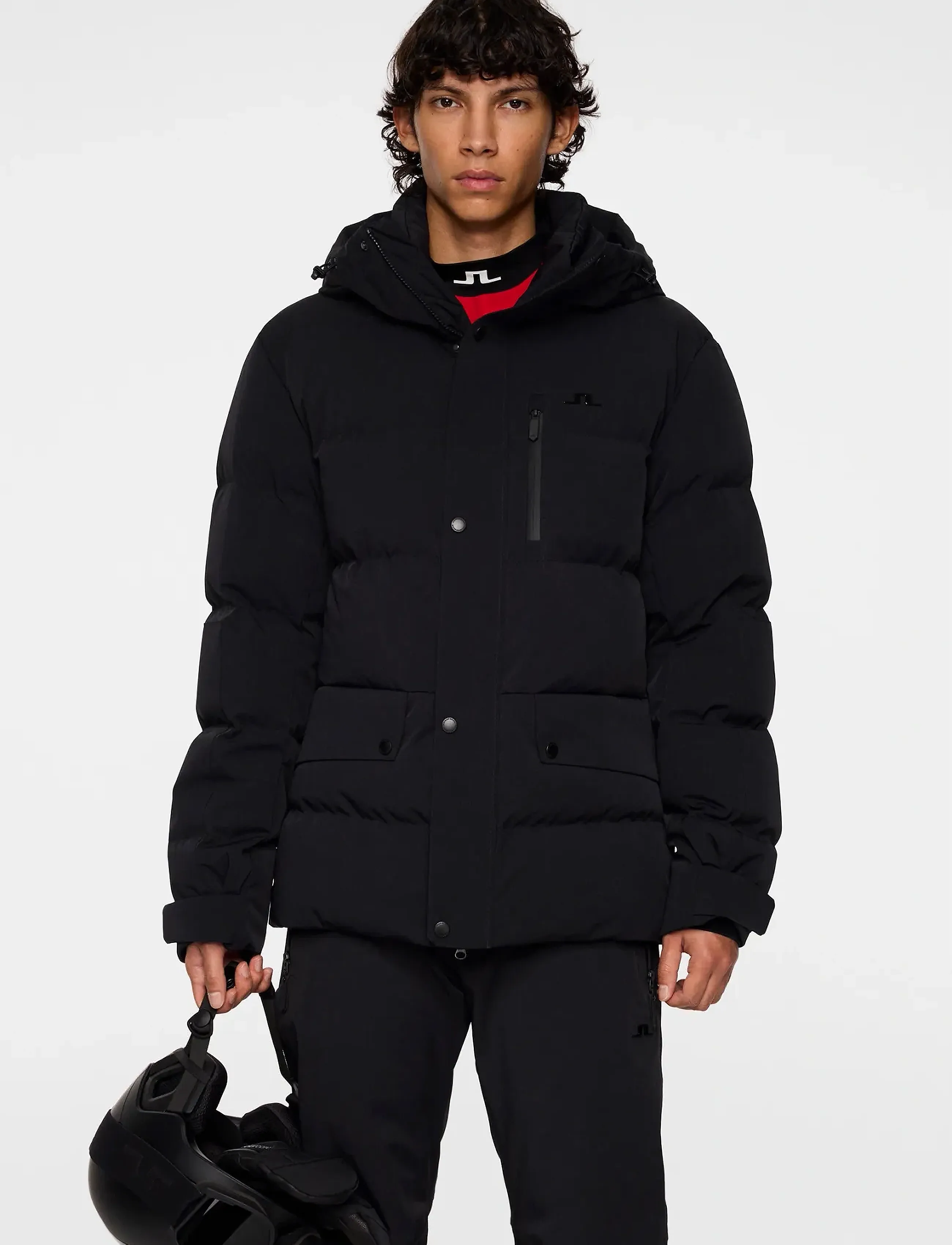 J. Lindeberg Leo Down Jacket - Skandinavisk - BLACK / black