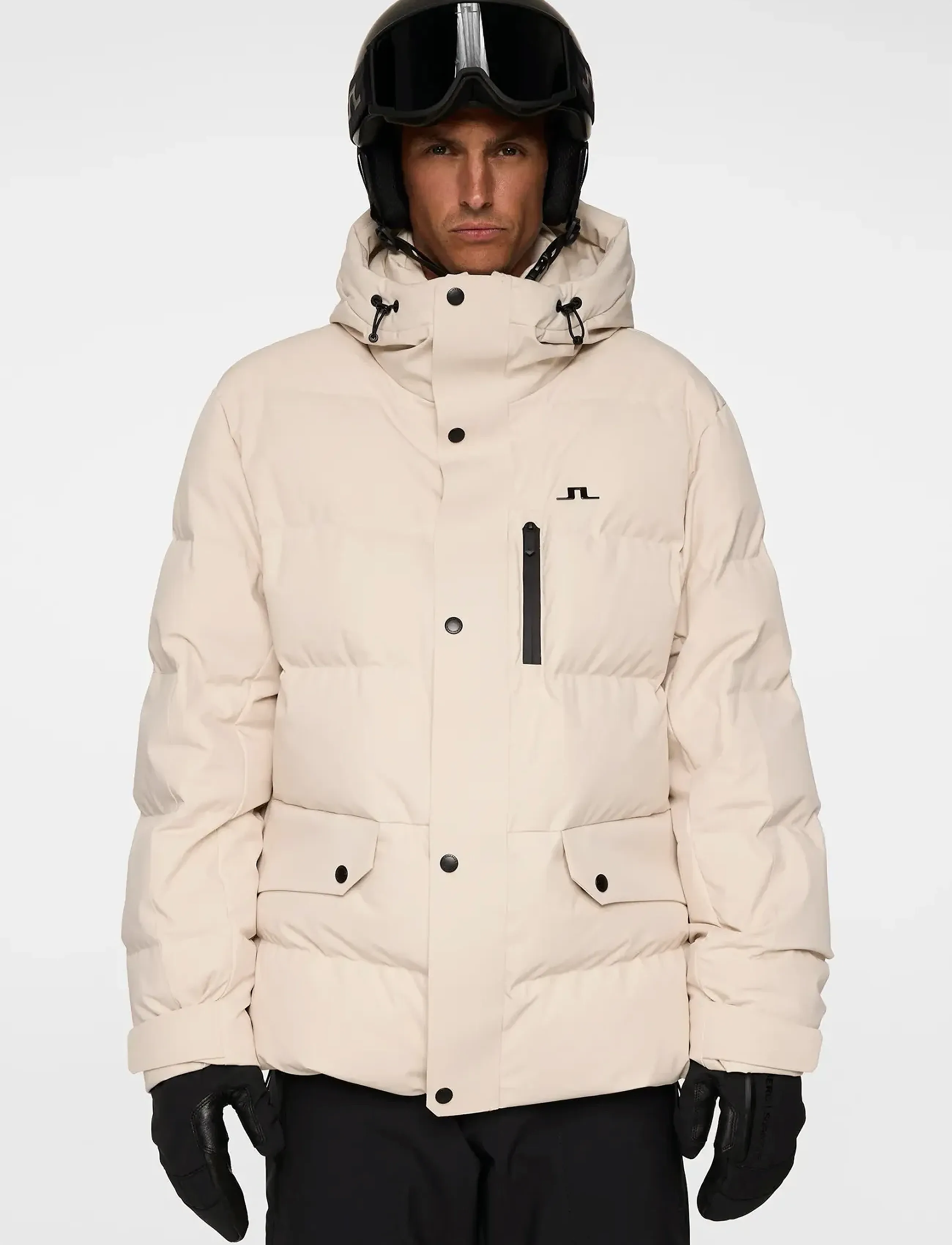 J. Lindeberg Leo Down Jacket, XXL, Cream, Sport Jackets > Sport Ski Jackets, Herre