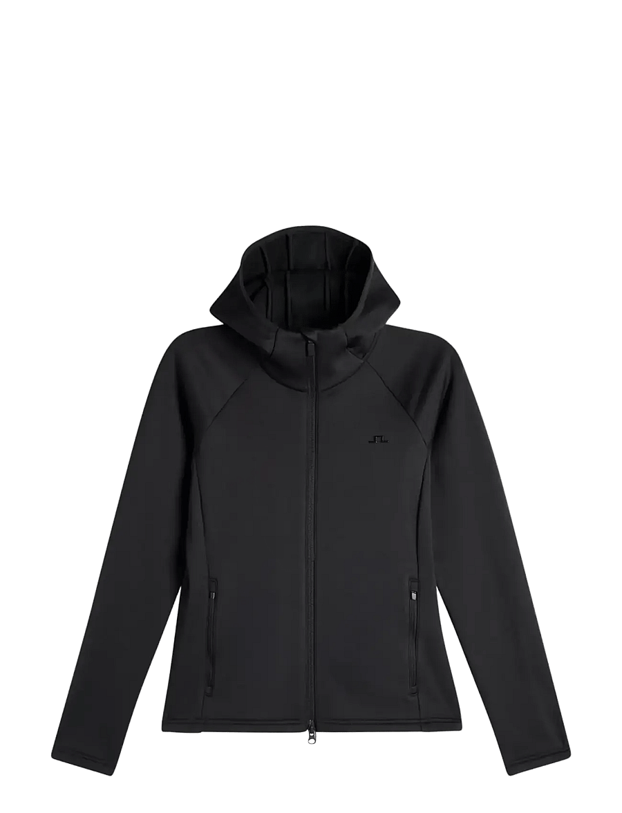 J. Lindeberg - PORTIA POLARTEC HOOD - huvtröjor - black - 1