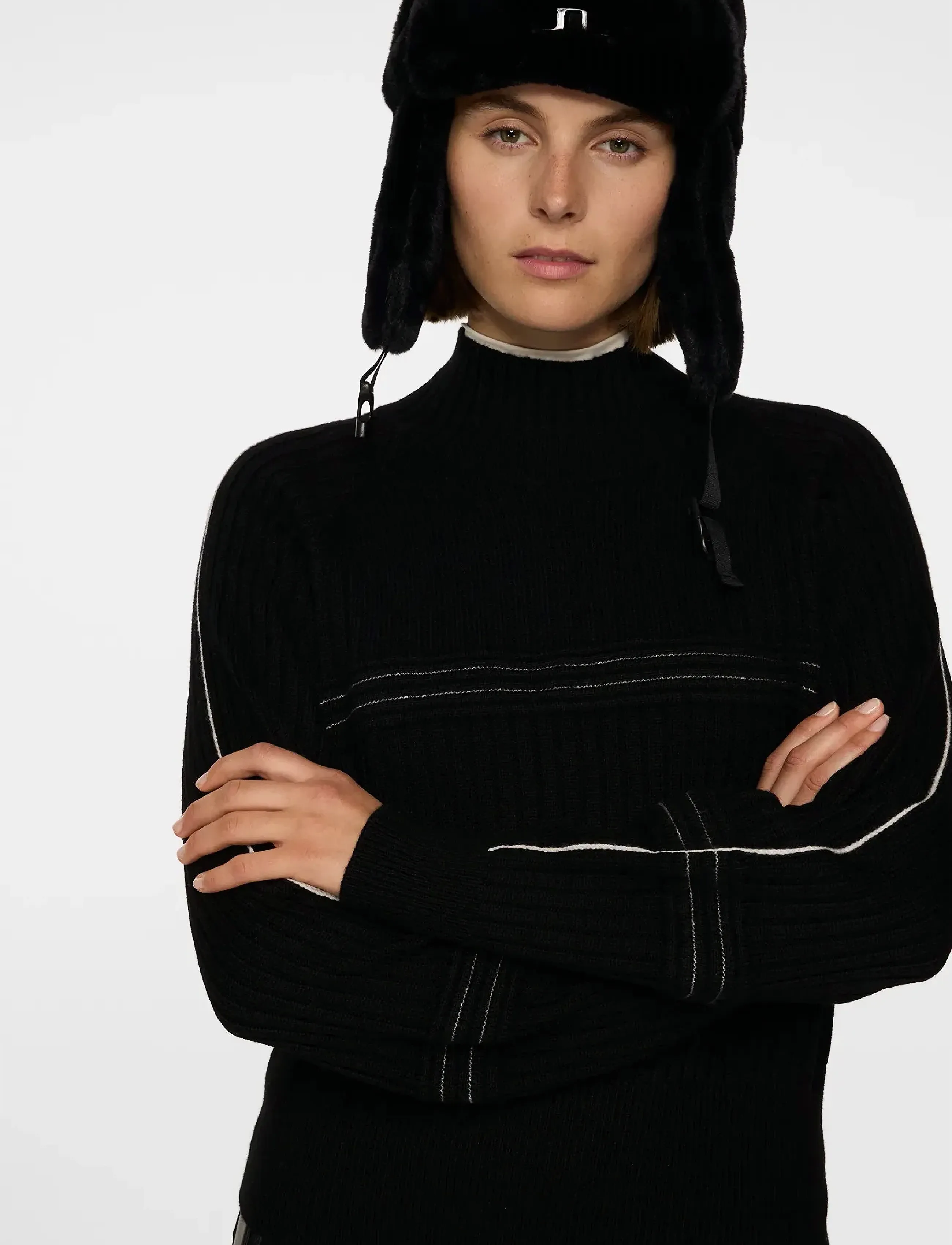 J. Lindeberg - Nora Knitted Sweater - habits tricotés - black - 5