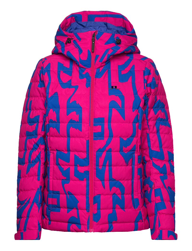 J. Lindeberg - W Thermic Down Jacket Printed - ski wear - glitch bridge pink - 1