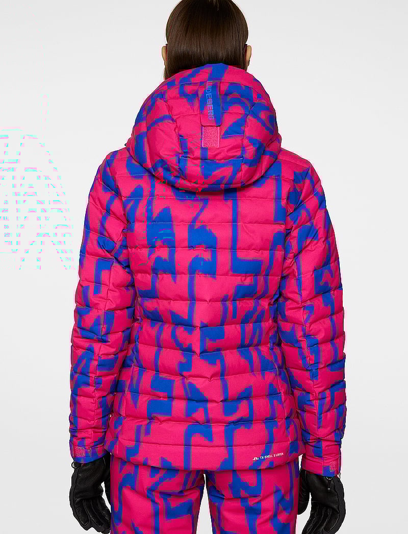 J. Lindeberg - W Thermic Down Jacket Printed - ski wear - glitch bridge pink - 3