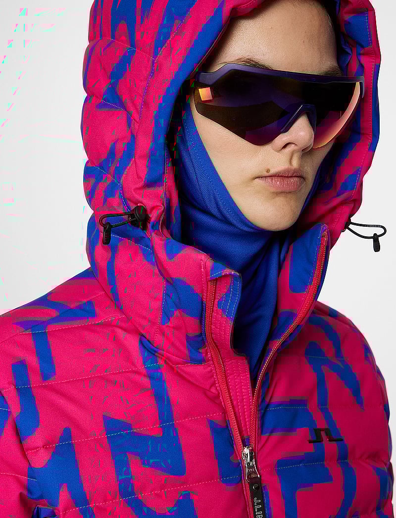 J. Lindeberg - W Thermic Down Jacket Printed - ski wear - glitch bridge pink - 5