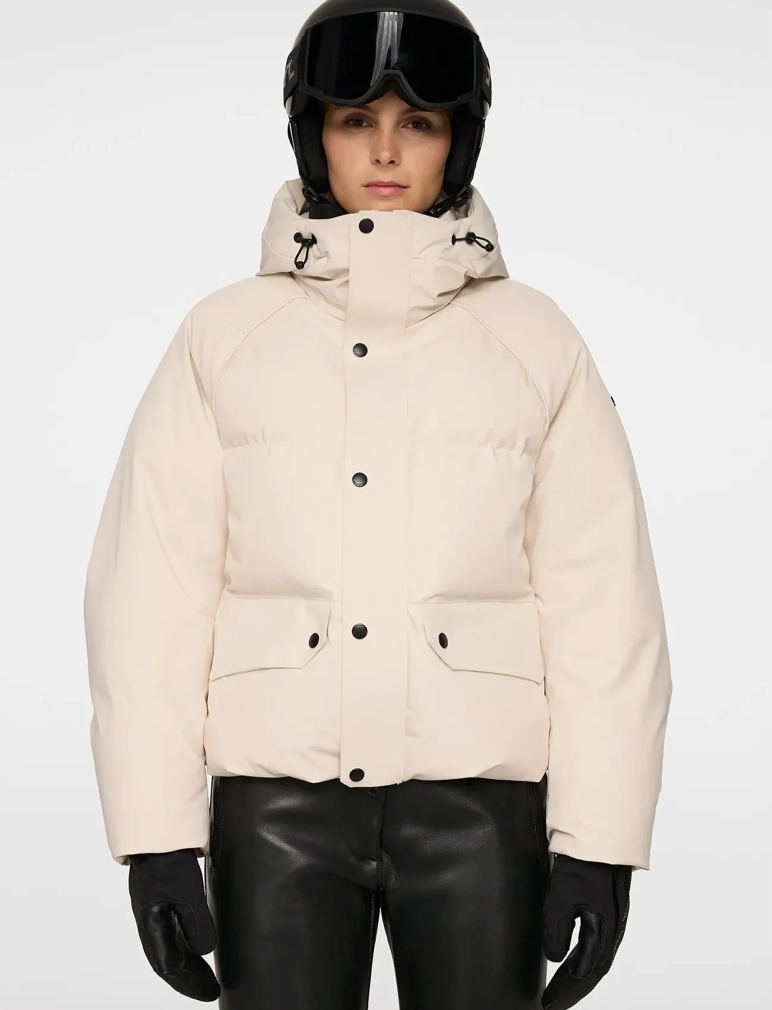 J. Lindeberg Lea Down Jacket, XL, Cream, Sport Jackets > Sport Ski Jackets, Dame