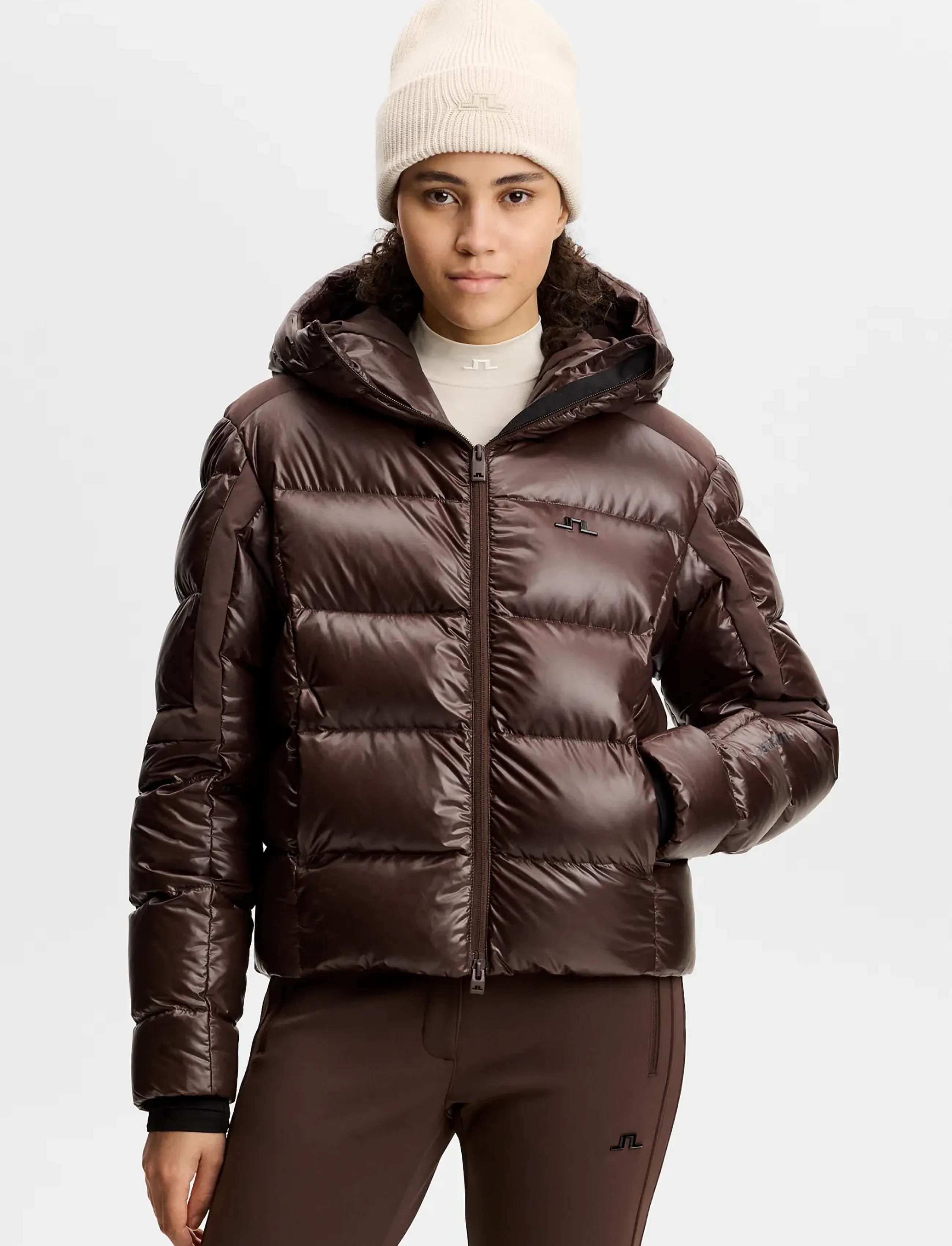 J. Lindeberg - NERINA DOWN JACKET - ski wear - seal brown - 0