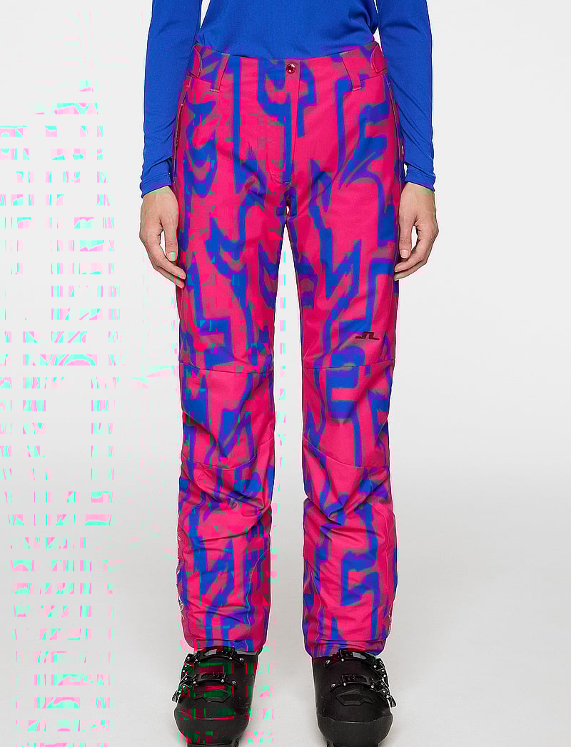 J. Lindeberg - Pauline Pant Printed - ski wear - glitch bridge pink - 0