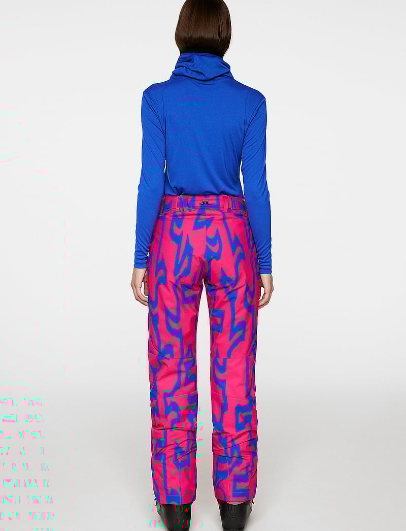 J. Lindeberg - Pauline Pant Printed - ski wear - glitch bridge pink - 3