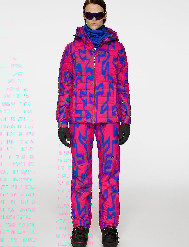 J. Lindeberg - Pauline Pant Printed - ski wear - glitch bridge pink - 4