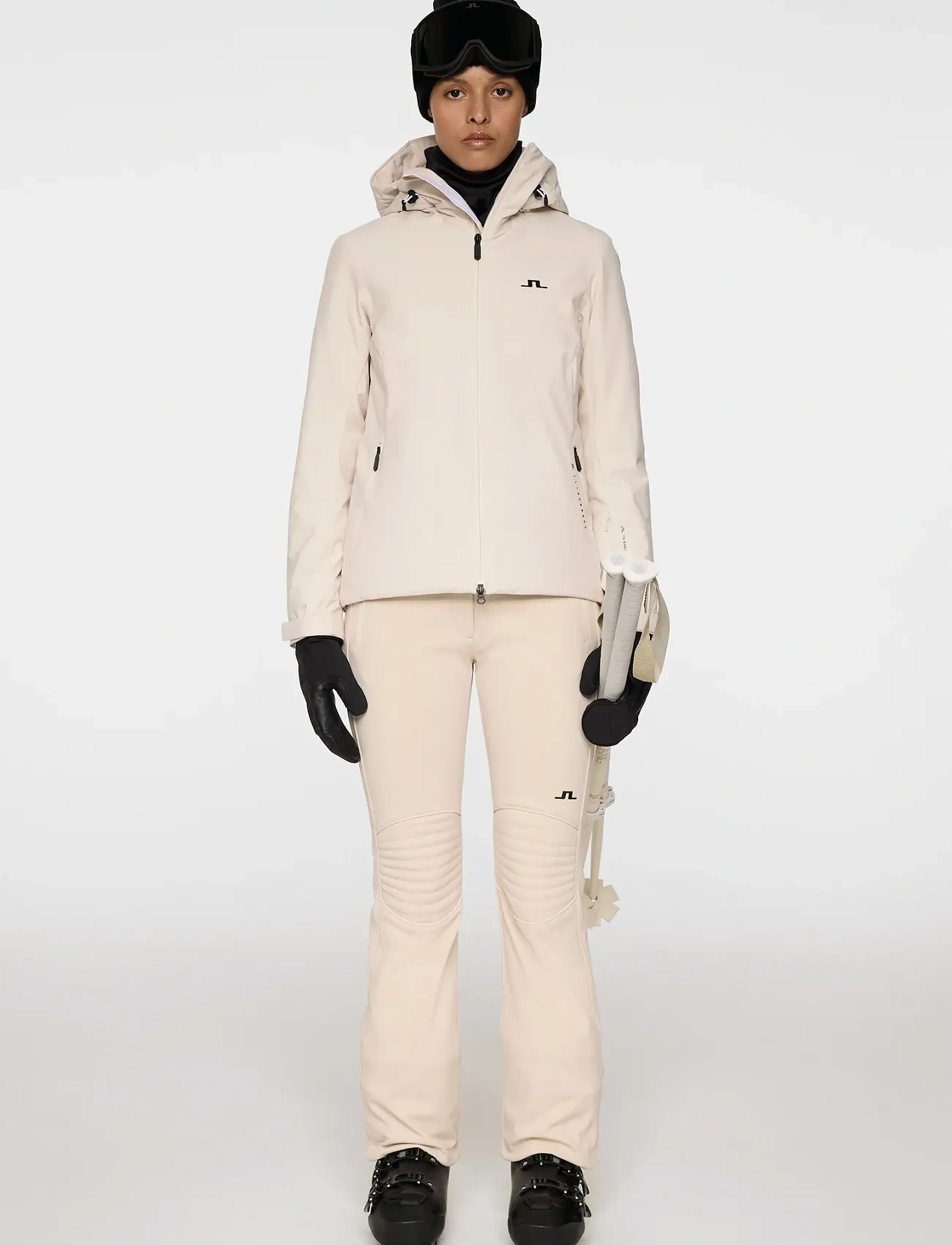 J. Lindeberg - W Stanford Softshell Ski Pant - suusariietus - moonbeam - 4