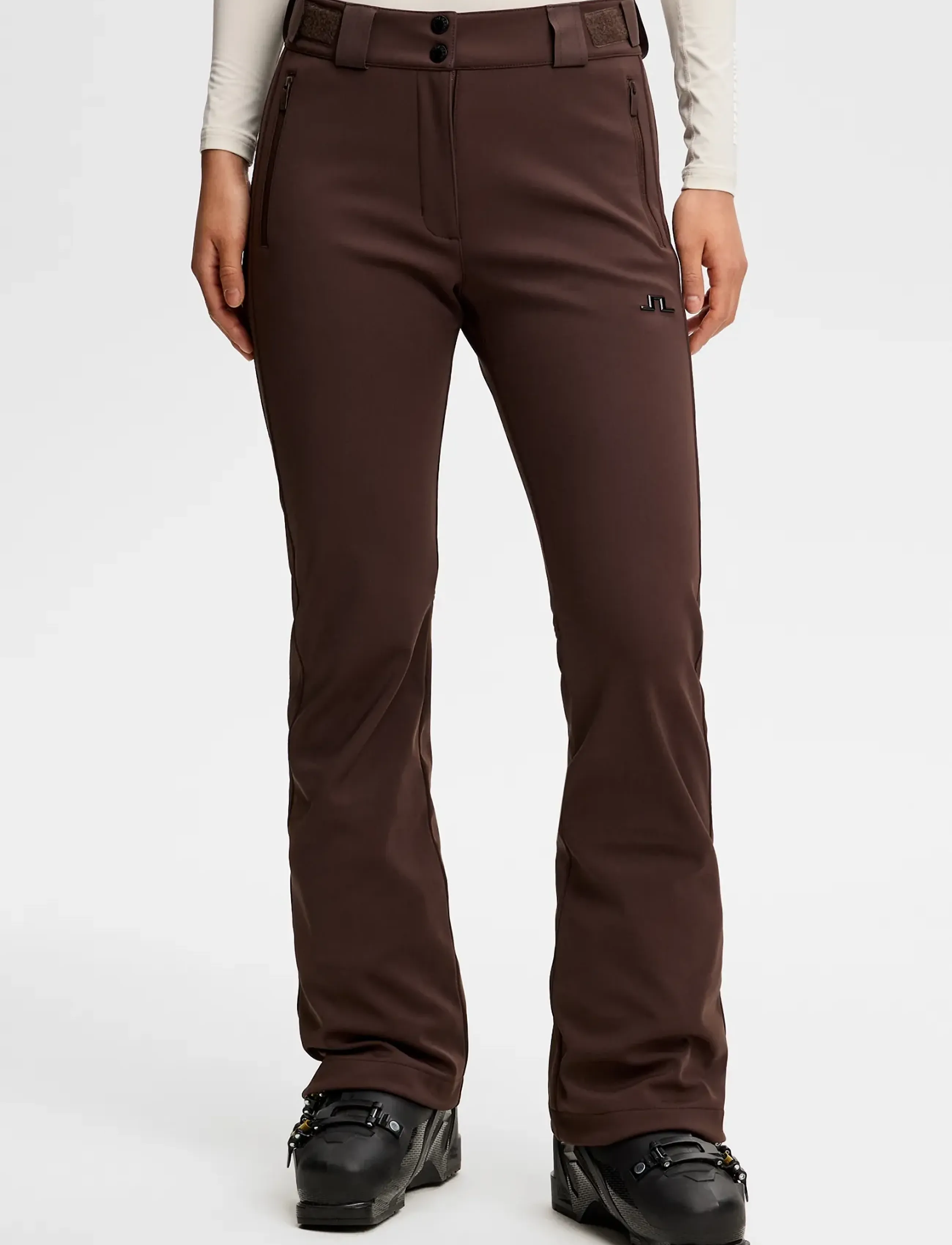 J. Lindeberg - Stanford Softshell Ski Pant - ski wear - seal brown - 0