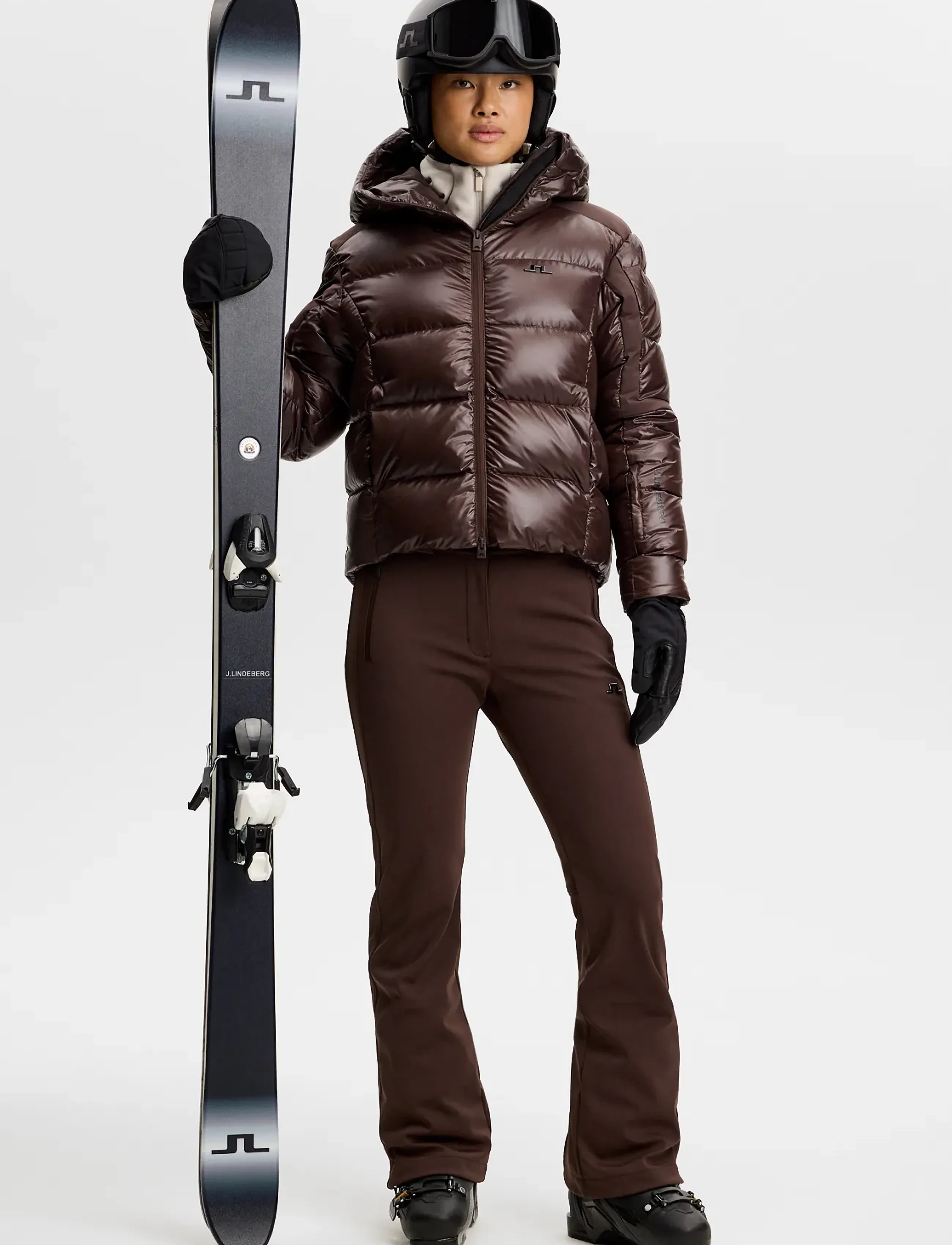 J. Lindeberg - Stanford Softshell Ski Pant - ski wear - seal brown - 5