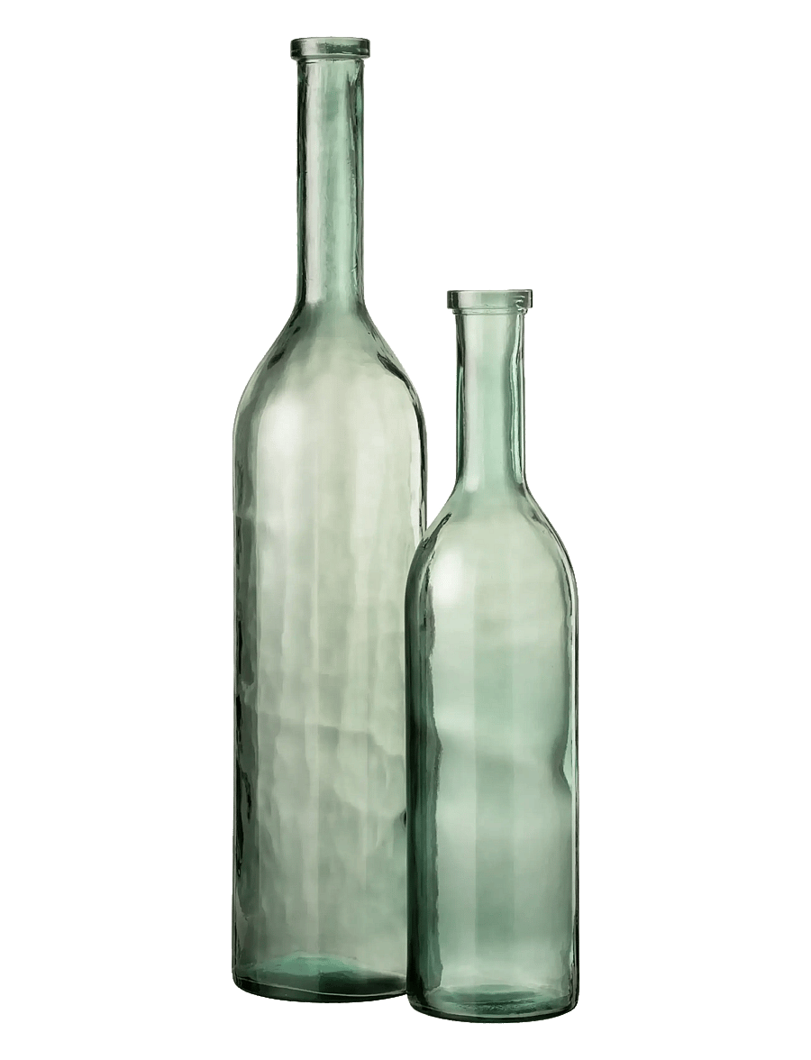 J-Line - VASE CANCUN GLASS GREEN LARGE - vazos - green - 2