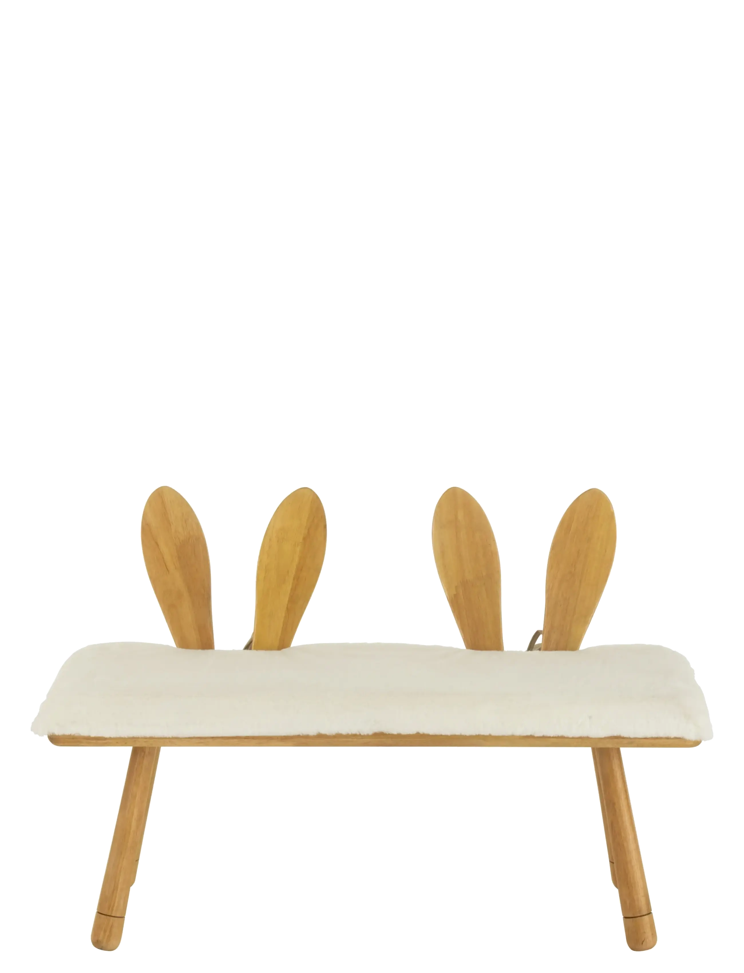 J-Line - CHAIR CHILD EAR BUNNY 2 PEOPLE WOOD NATURAL - chaises et tabourets - nature - 2
