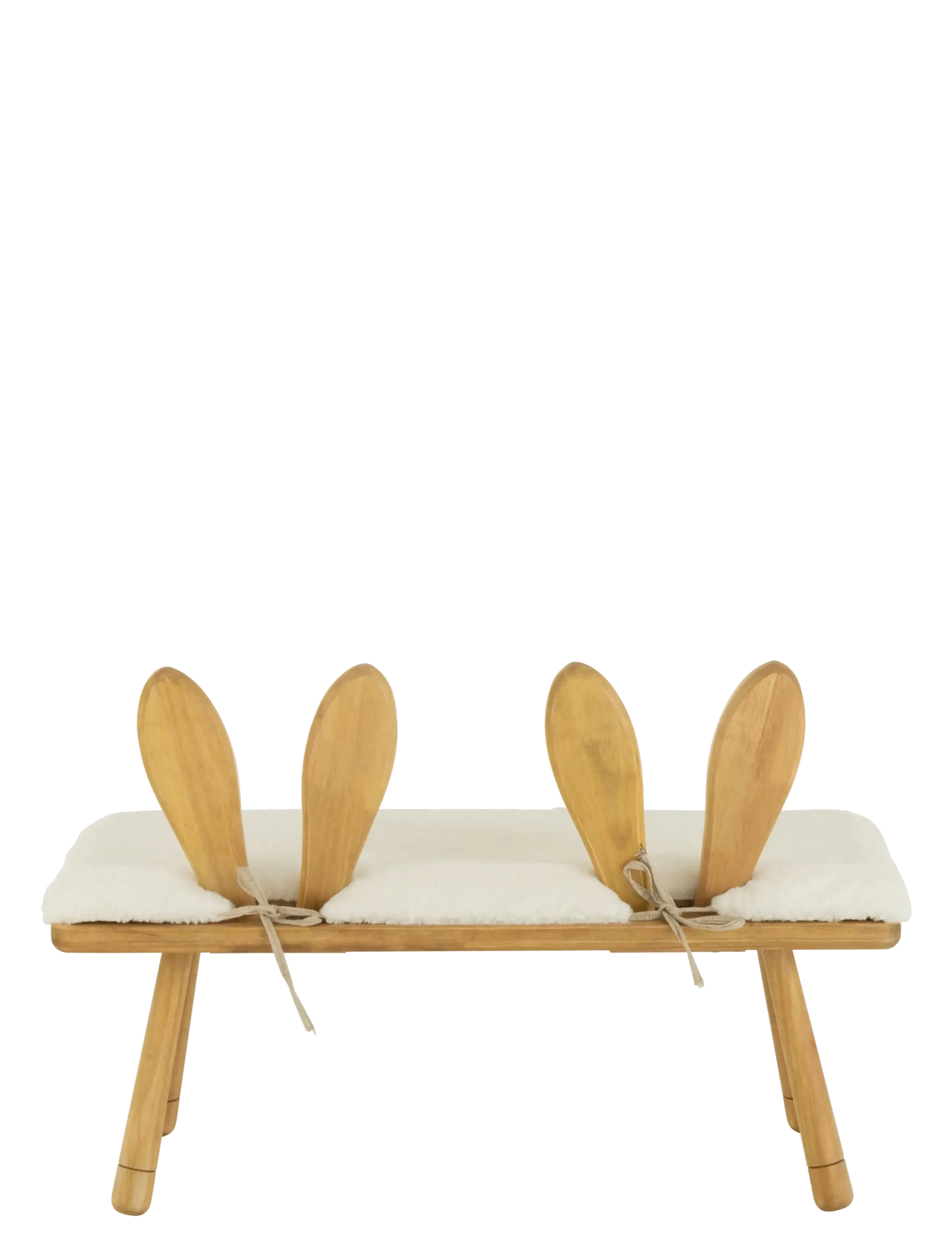 J-Line - CHAIR CHILD EAR BUNNY 2 PEOPLE WOOD NATURAL - chaises et tabourets - nature - 4