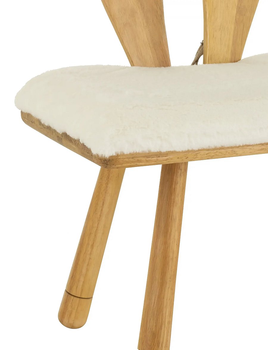 J-Line - CHAIR CHILD EAR BUNNY 2 PEOPLE WOOD NATURAL - toolid ja pingid - nature - 5