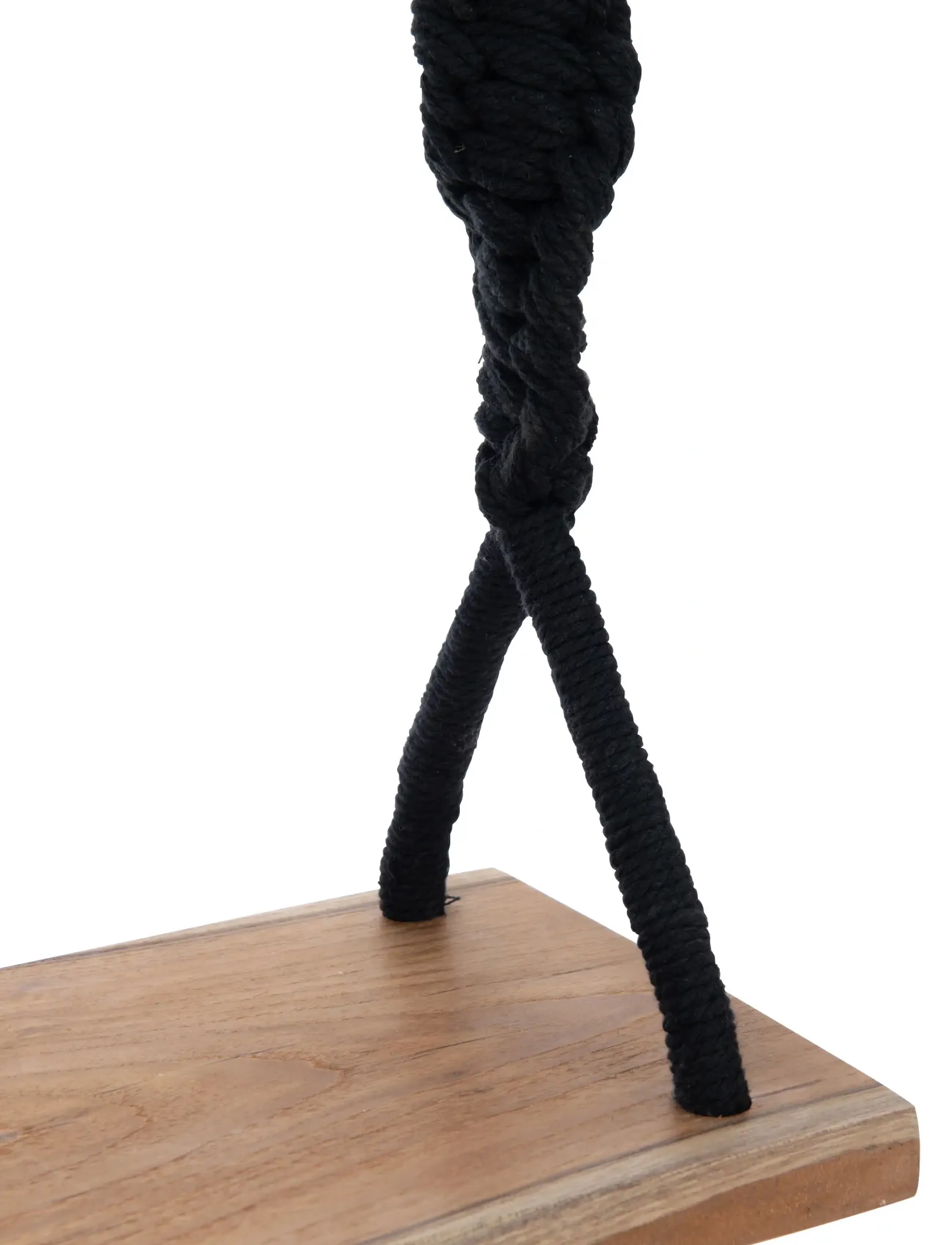 J-Line - SWING COTTON/ALBASIA WOOD BLACK - motoriske møbler - black, nature - 2
