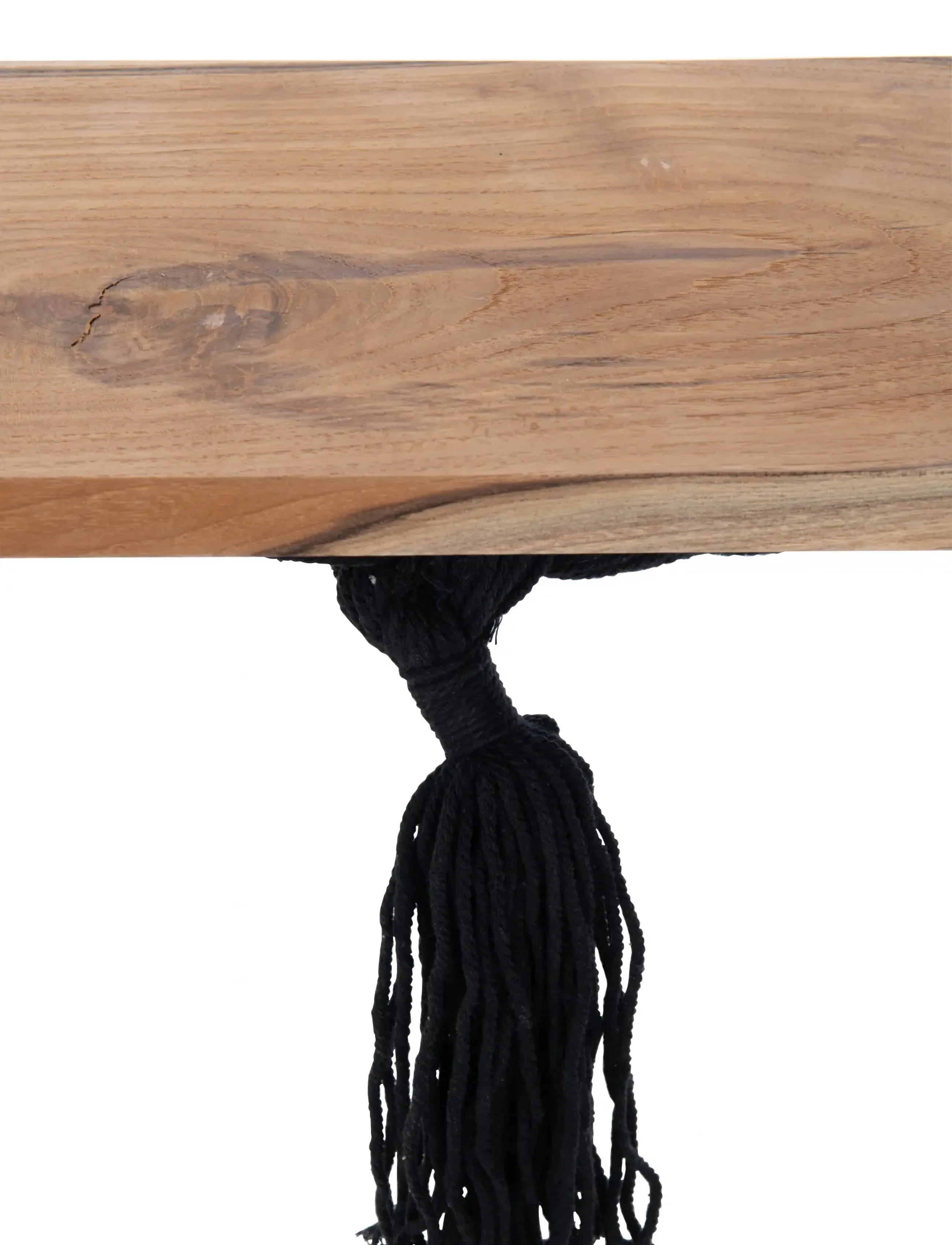 J-Line - SWING COTTON/ALBASIA WOOD BLACK - motoriske møbler - black, nature - 3