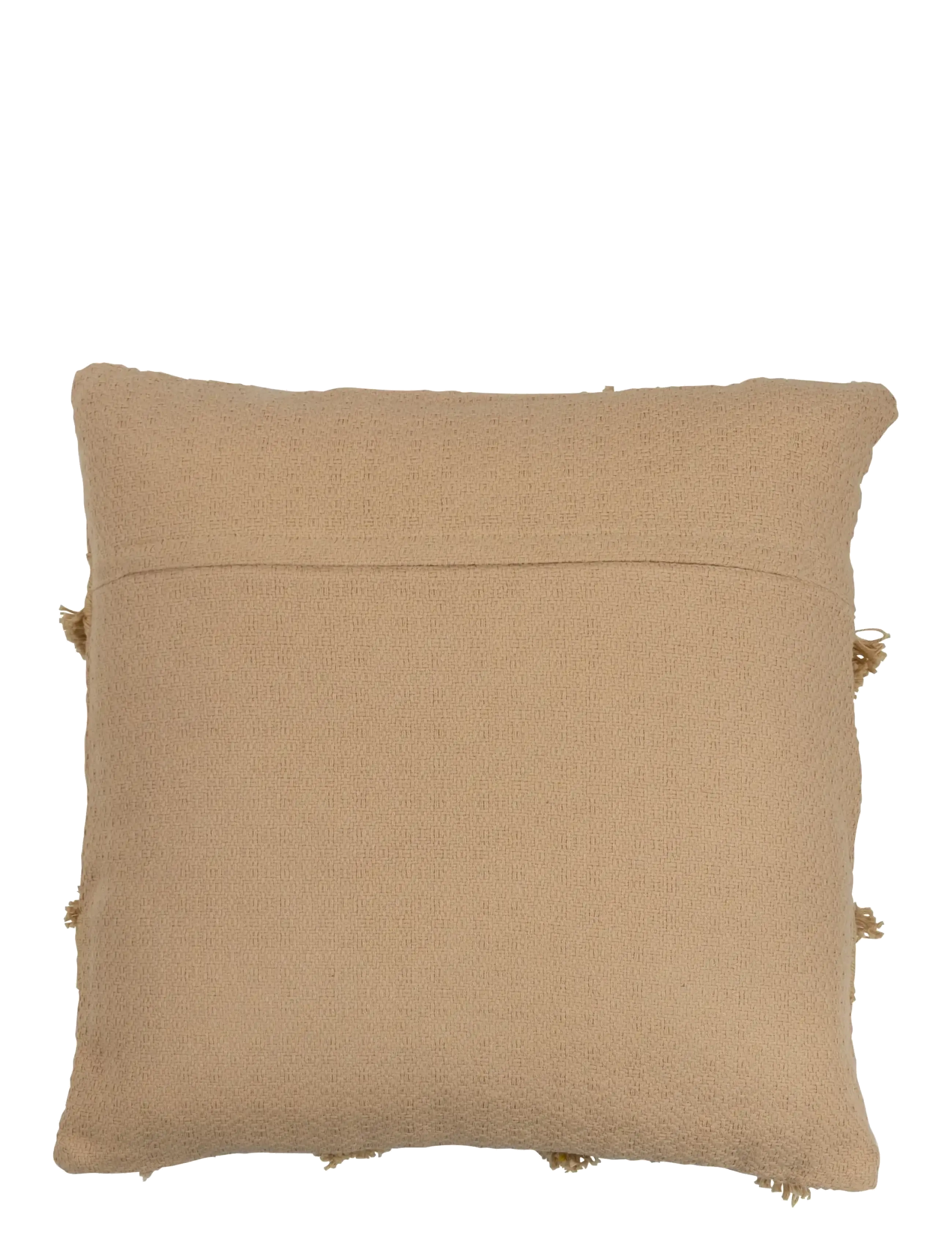 J-Line - CUSHION CROSS SQ POLYES BEIGE - pyntepuder - beige - 1