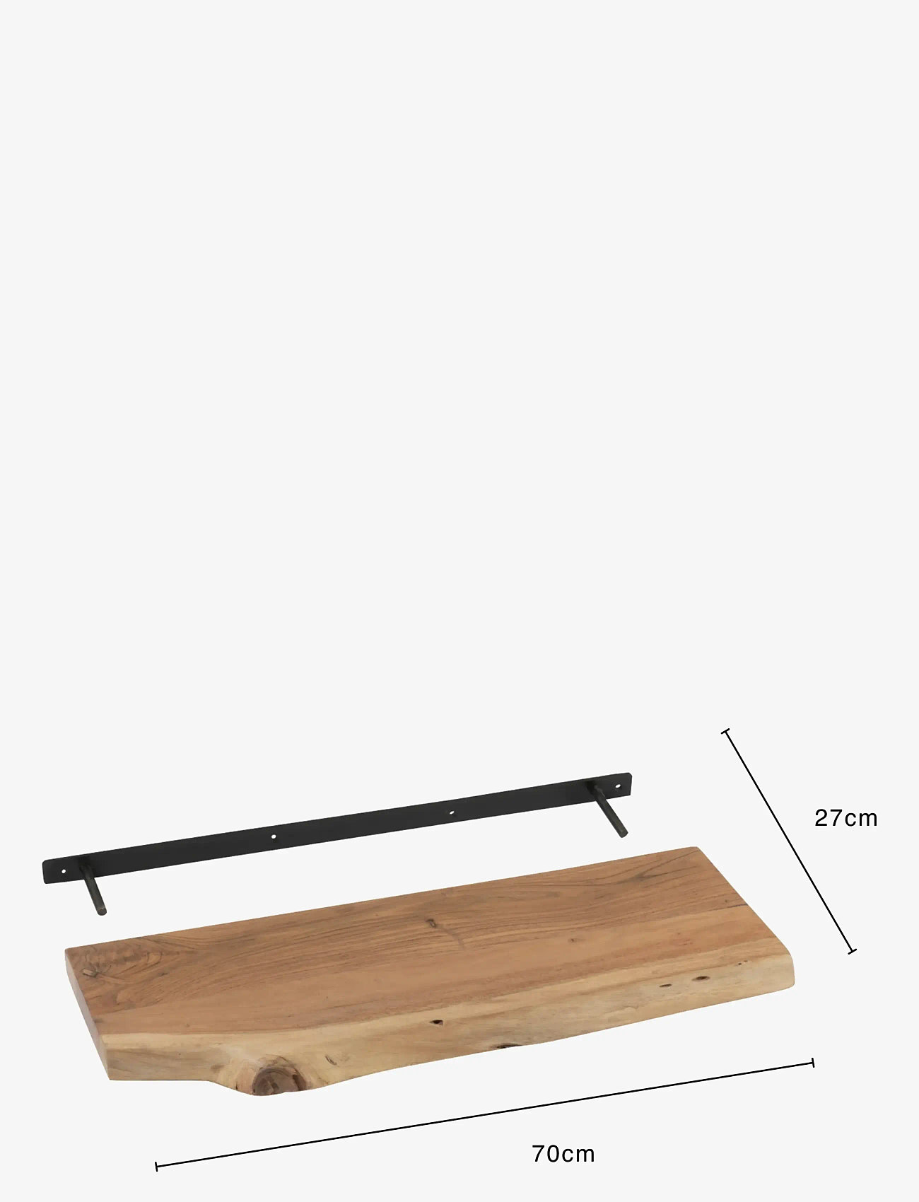 J-Line - WALL SHELF GERARD AC WD NAT S - hoiustamine ja riiulid - natural - 3