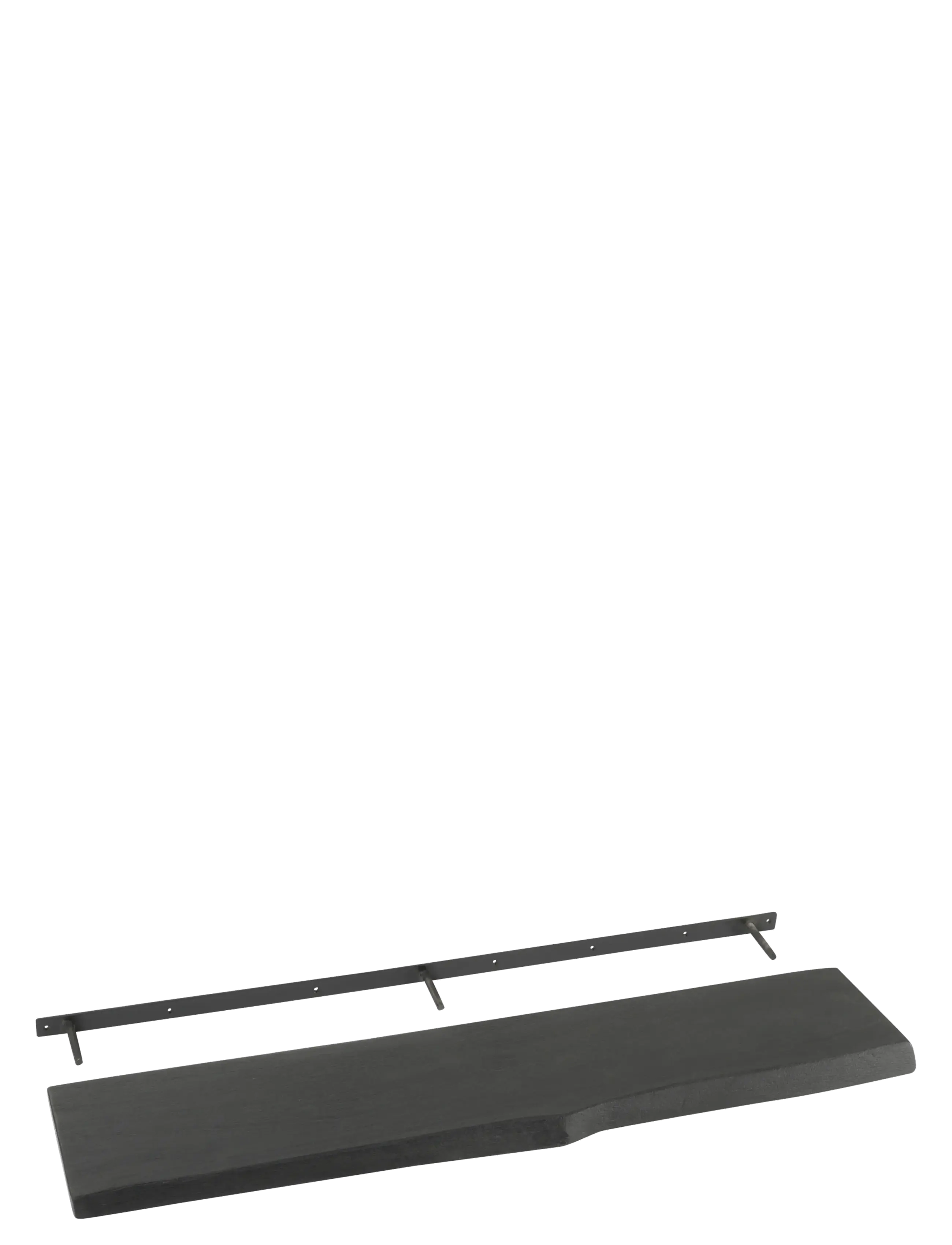 J-Line WALL SHELF GERARD MA WD BL L - Möbel - BLACK / black
