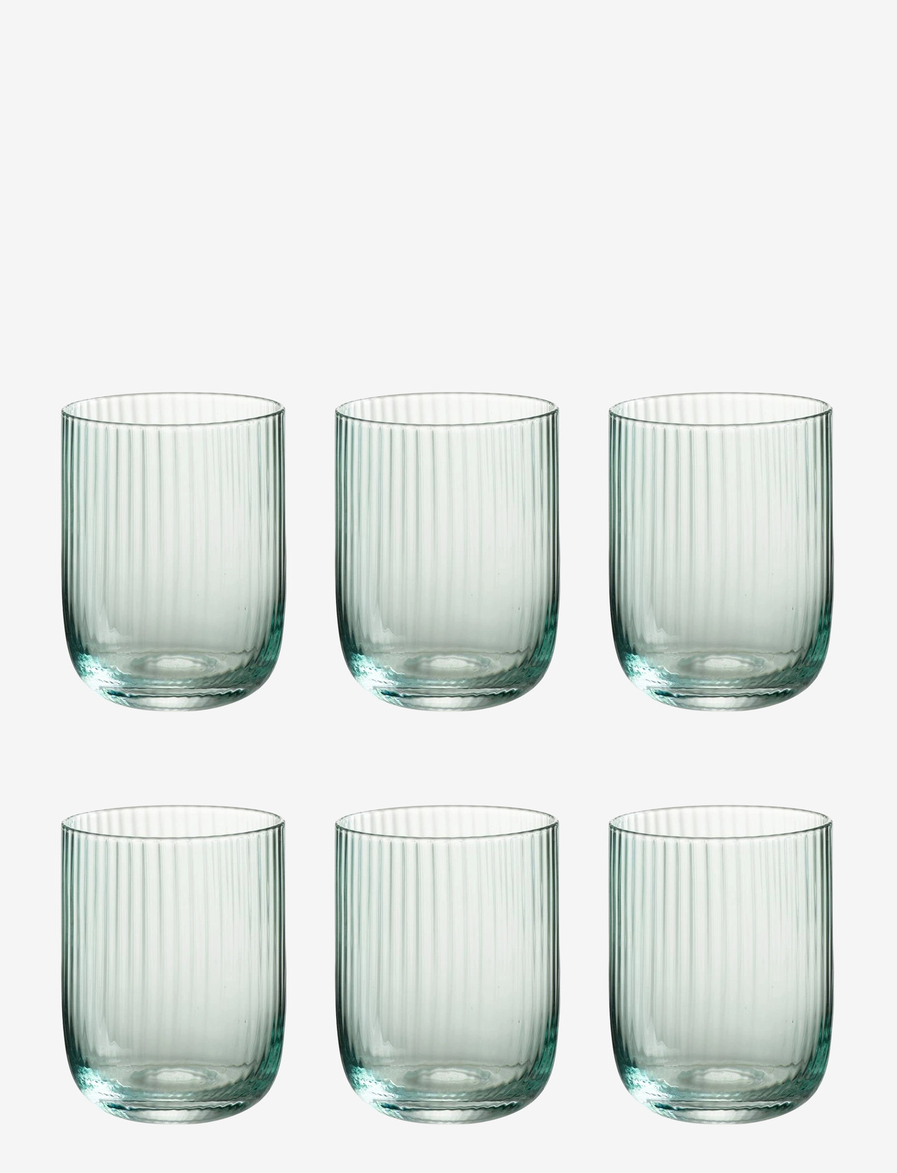 J-Line - S/6 Glass water KYLE MENTHE - drikkeglas - green - 1