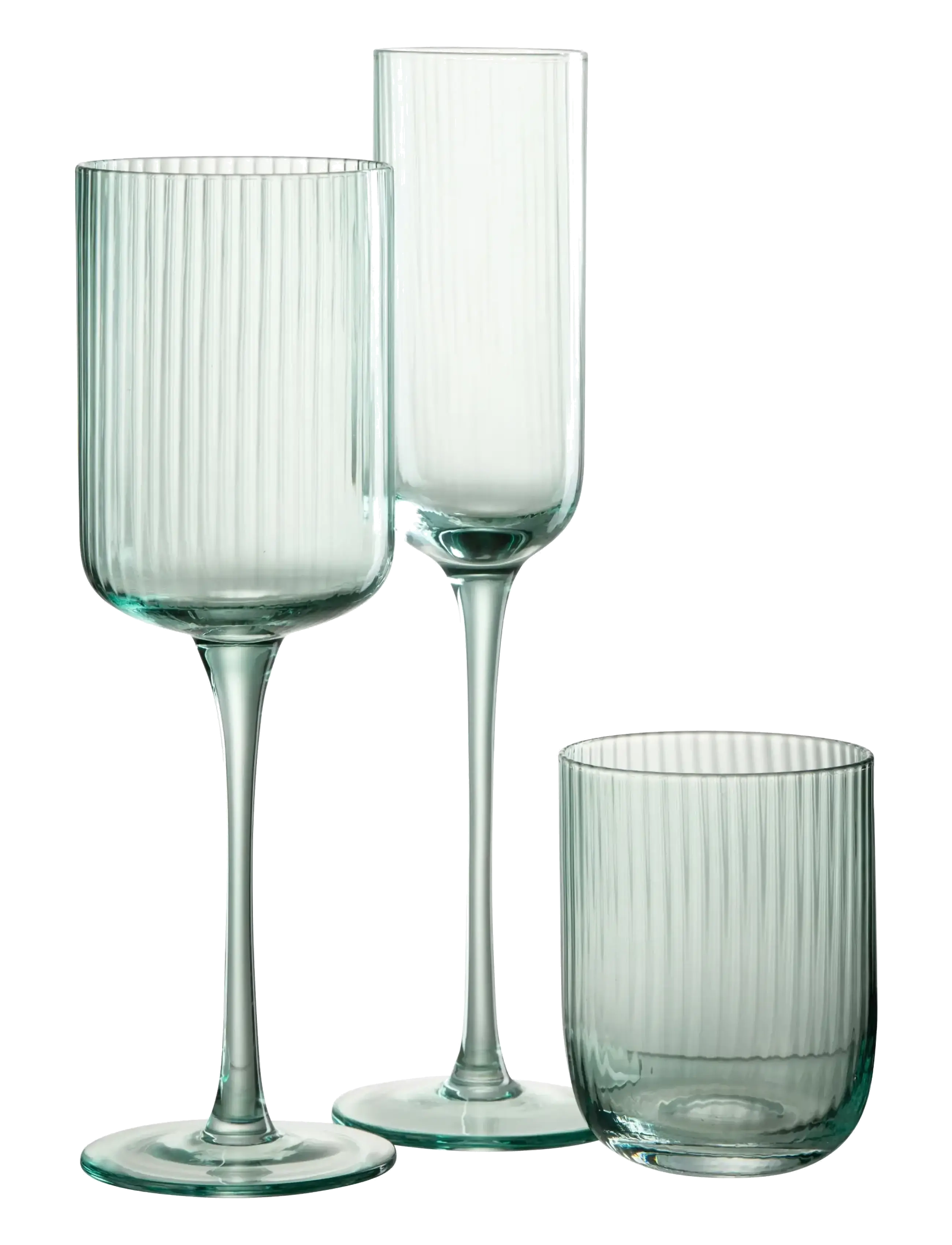 J-Line - S/6 Wine glass RALPH MENTHE - portvinsglass - green - 2