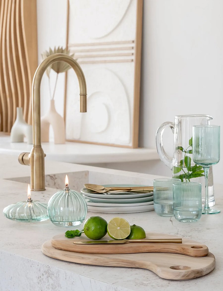 J-Line - S/6 Wine glass RALPH MENTHE - kieliszki do wina deserowego - green - 5