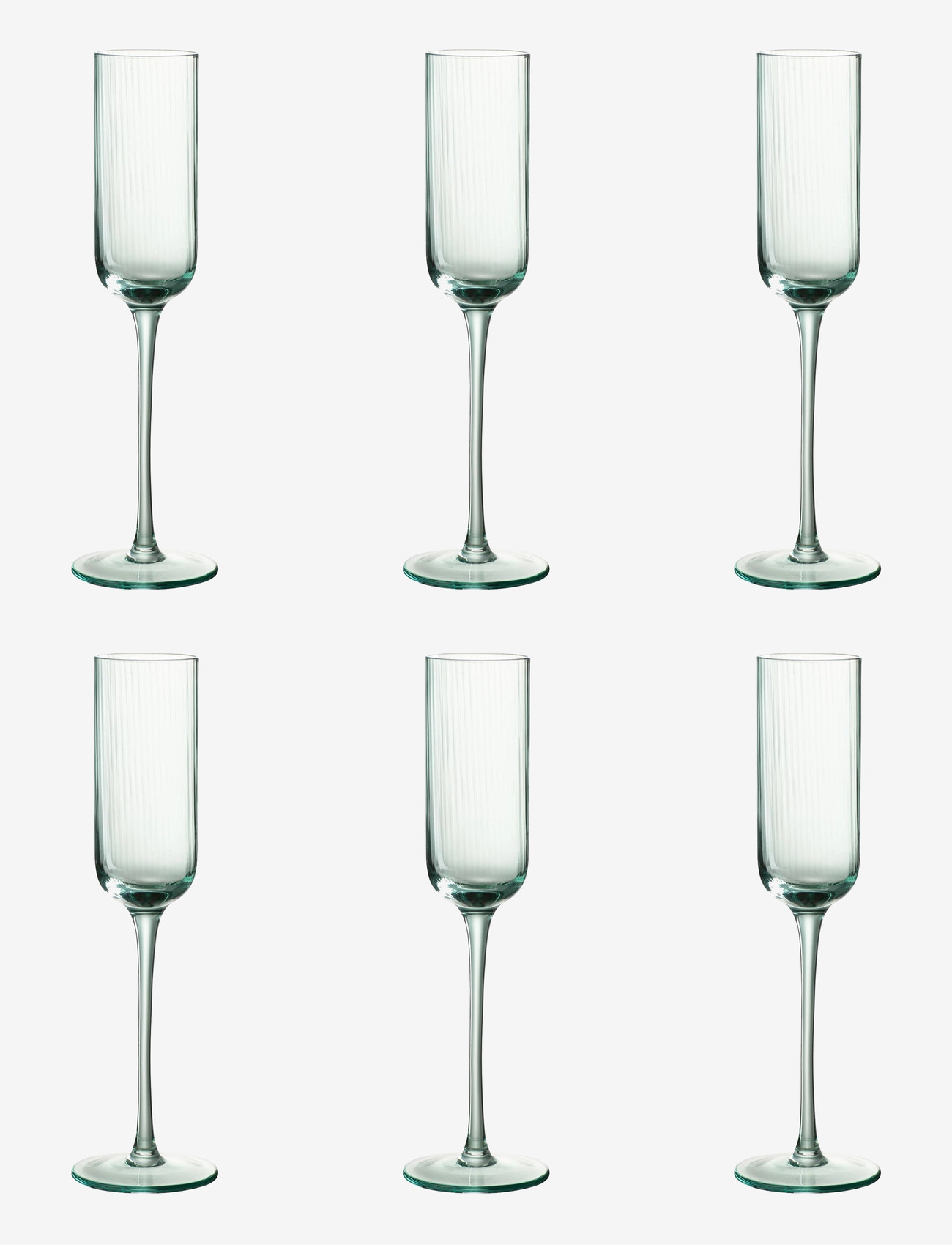 J-Line - S/6 Champagne glass MYL MENTHE - champagneglazen - green - 1