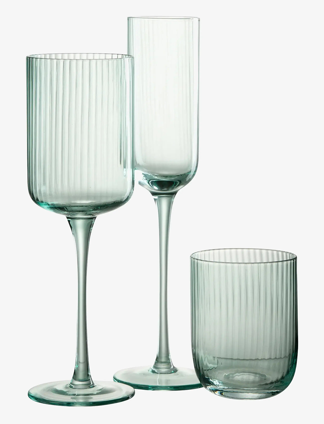 J-Line - S/6 Champagne glass MYL MENTHE - champagneglazen - green - 2