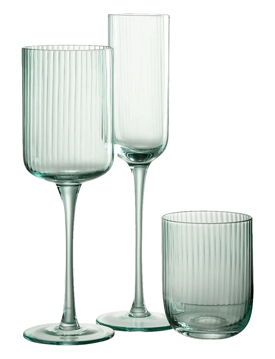 J-Line - S/6 Champagne glass MYL MENTHE - Šampaniešu glāzes - green - 2