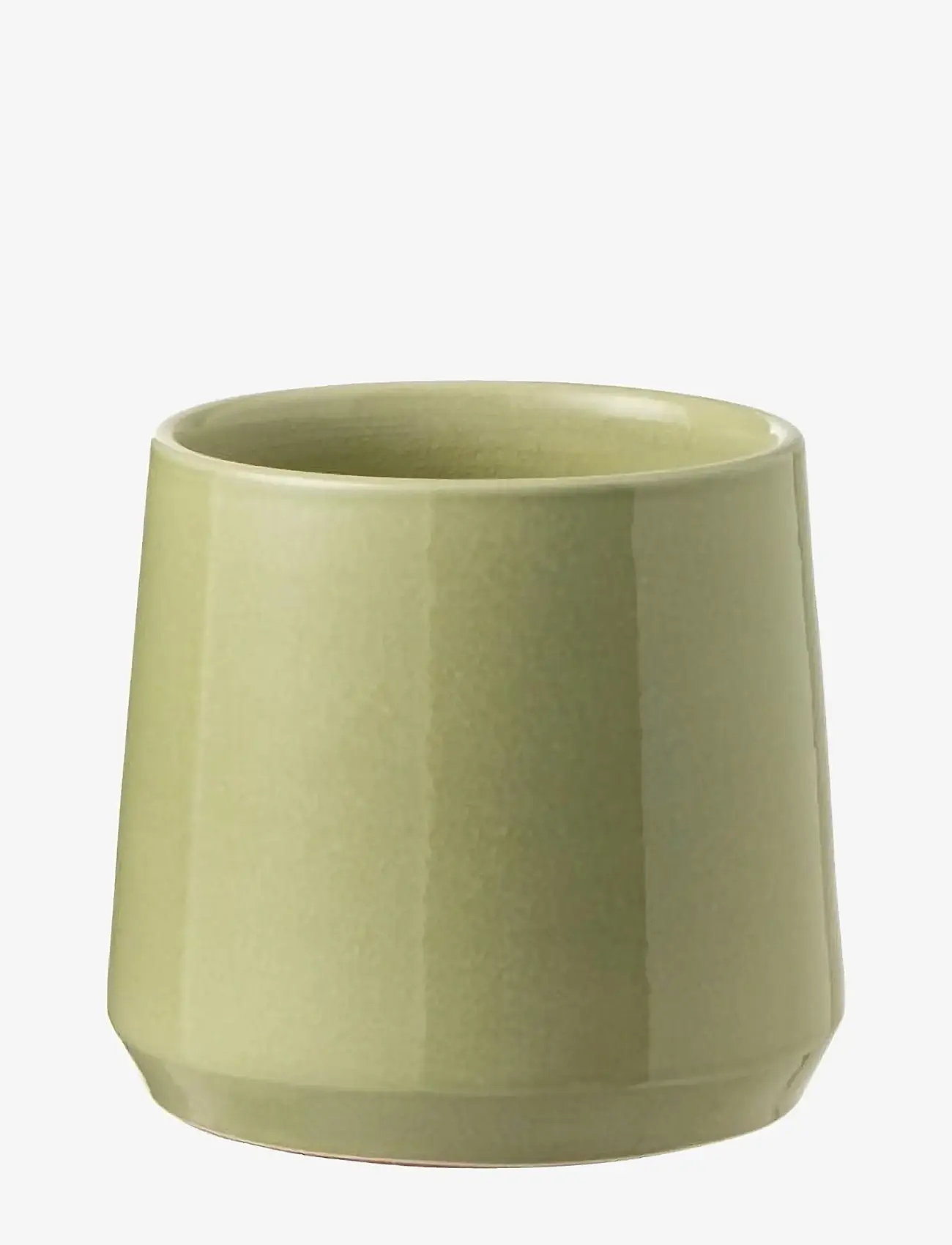 J-Line - FLOWERPOT ROUND CERAMIC GRN S - krukor - green - 1