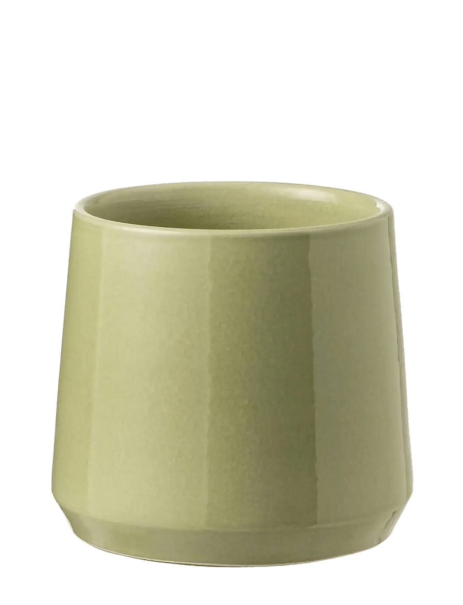 J-Line - FLOWERPOT ROUND CERAMIC GRN S - puķu podi - green - 1