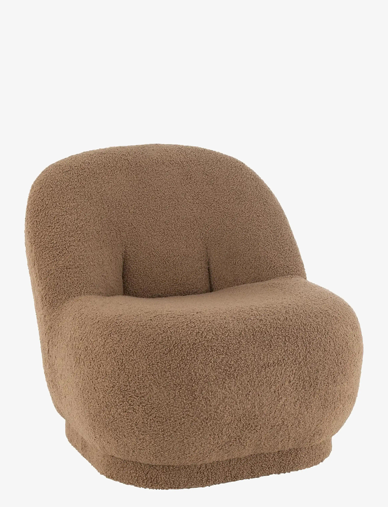 J-Line - STOOL TED VELV WH BR - lænestole - brown - 1