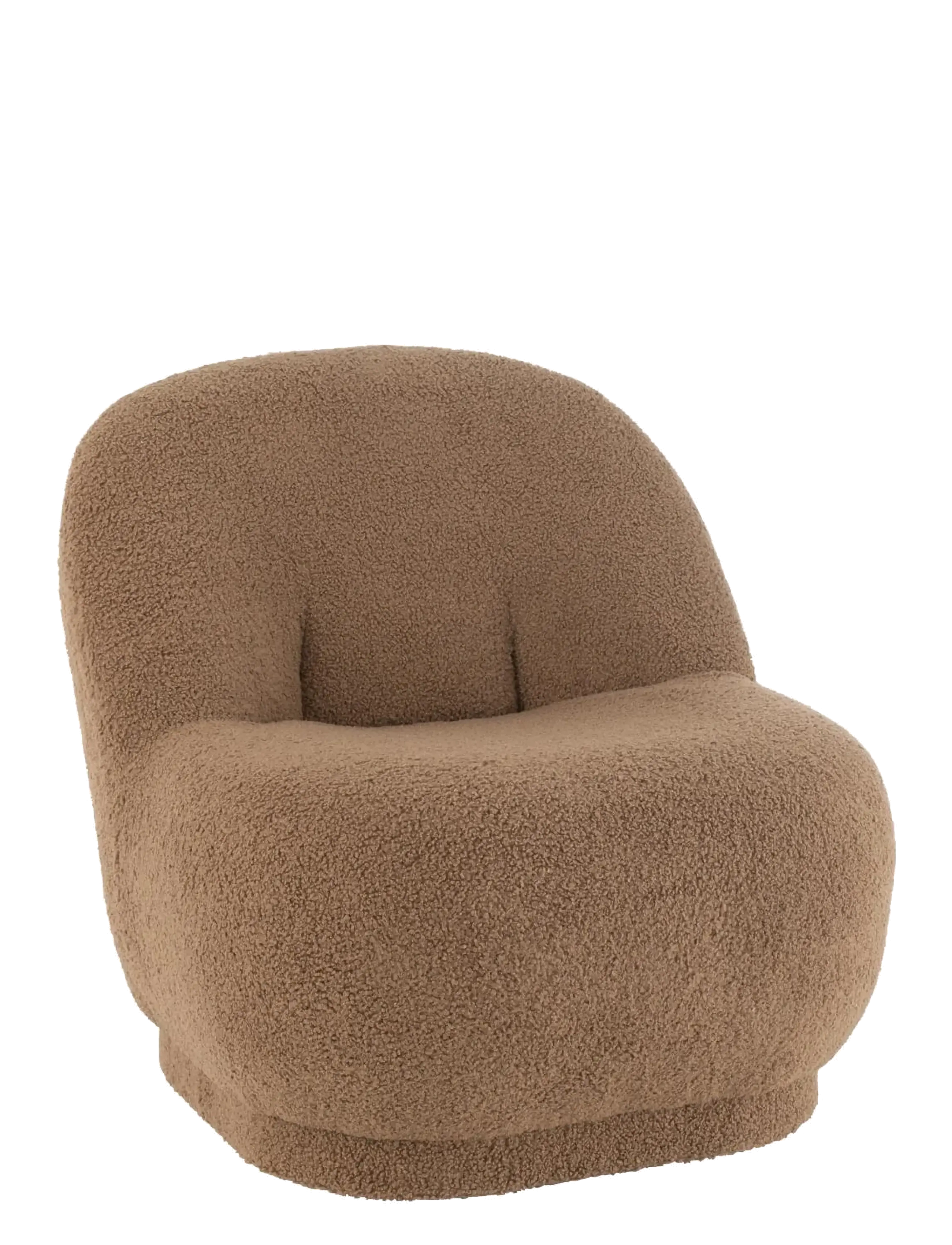 J-Line STOOL TED VELV WH BR - Stools & benches - BROWN / brown