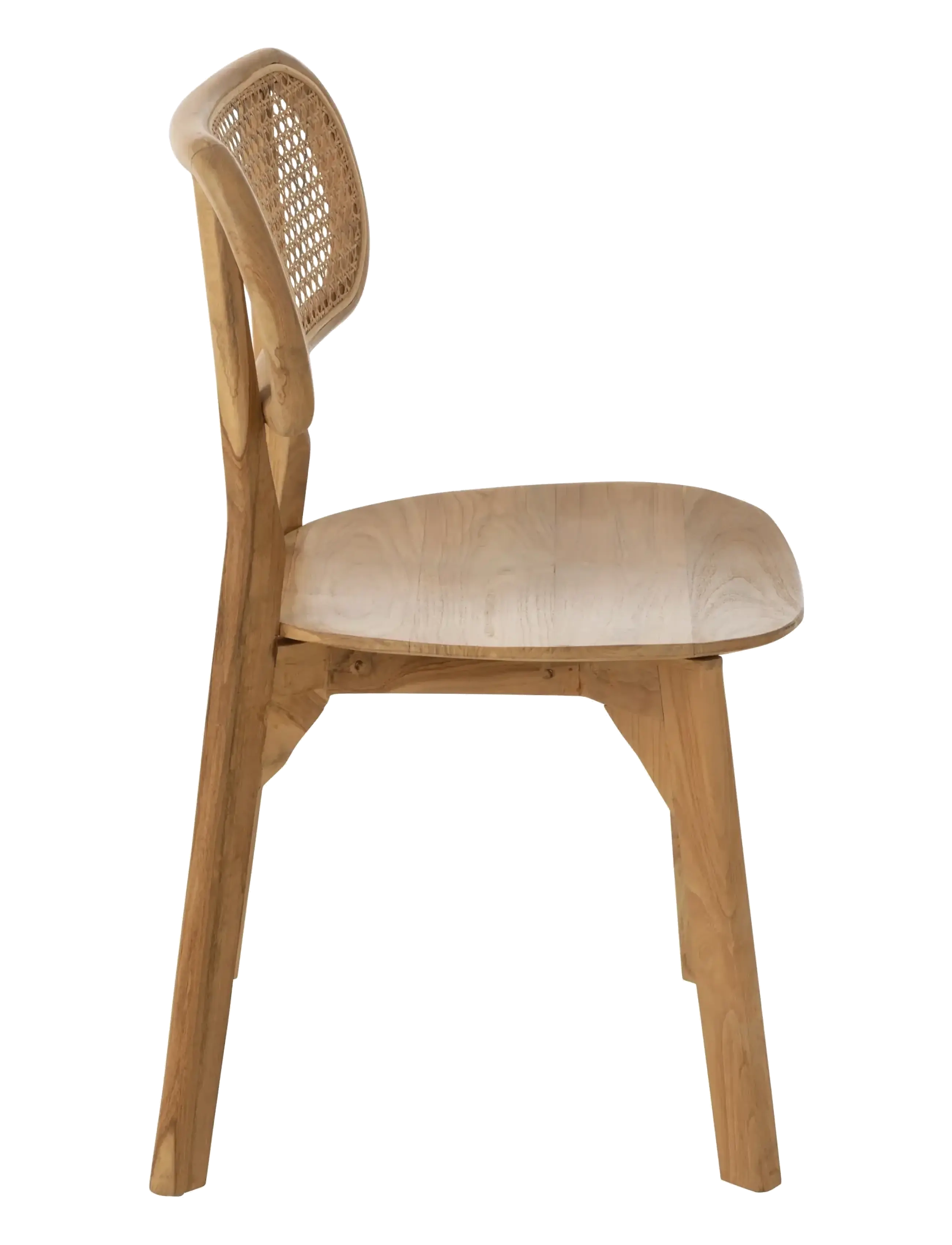 J-Line - CHAIR PEANUT TEAK WOOD NATURAL - stole - natural - 3