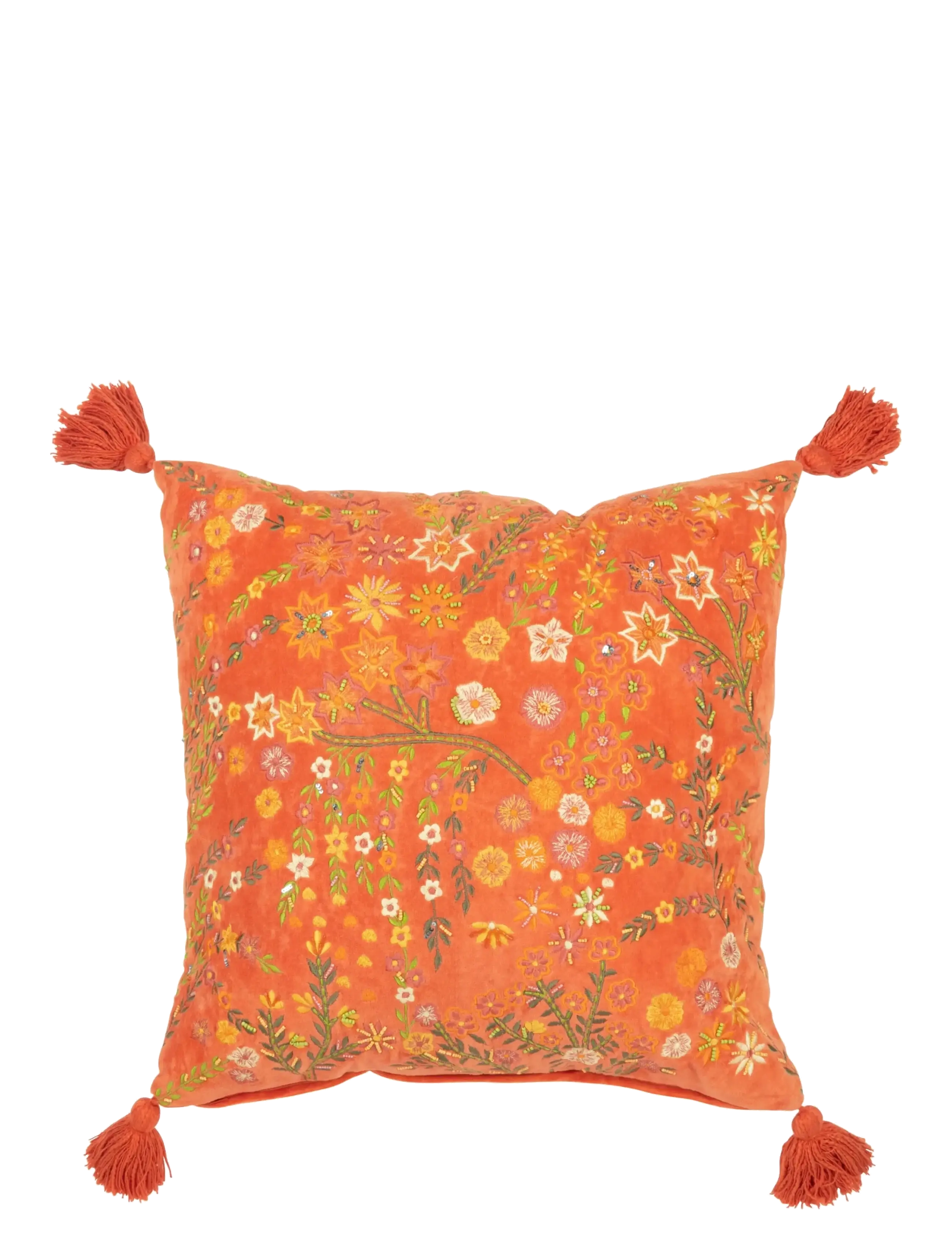 J-Line CUSHION SQUA FLOW+TAS VELV OR - Kampanj - ORANGE / orange