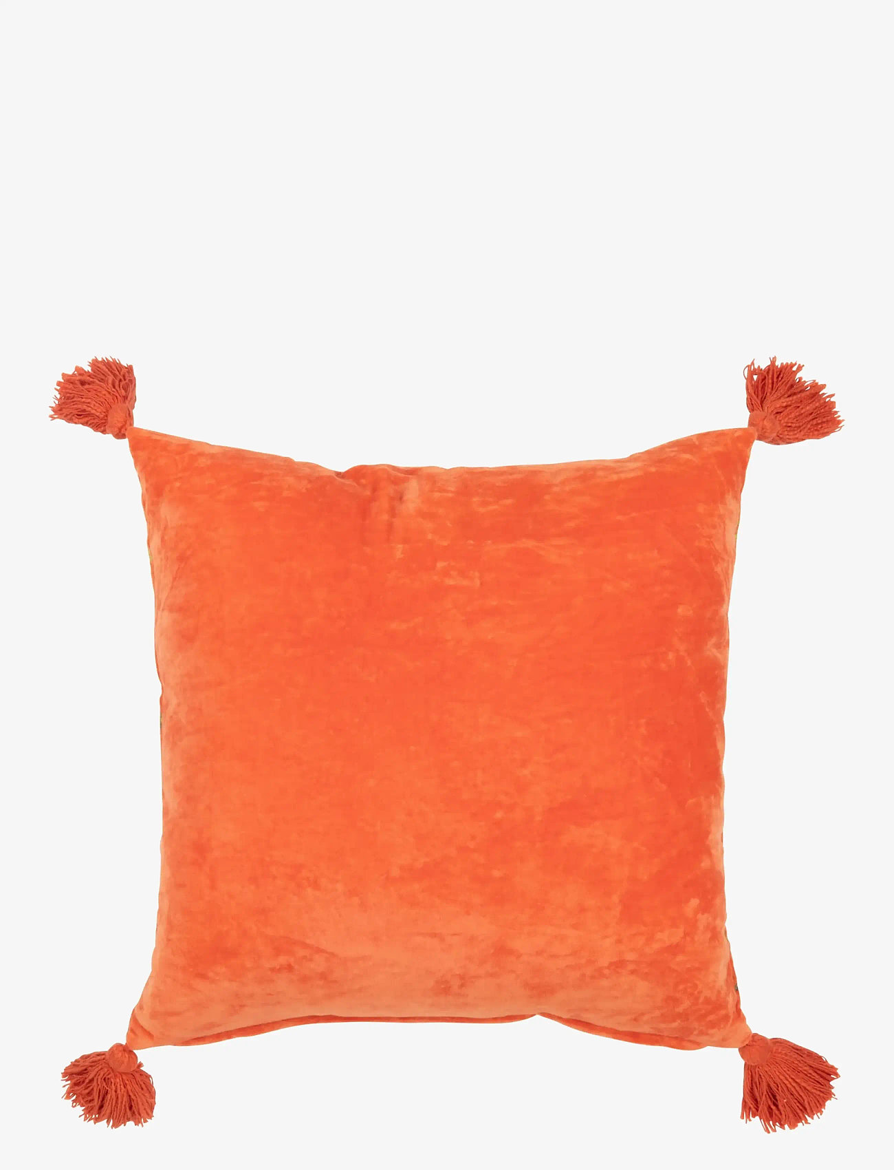 J-Line - CUSHION SQUA FLOW+TAS VELV OR - cushions - orange - 1