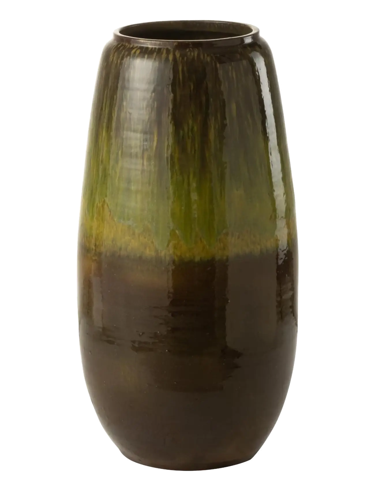 J-Line Vase Olive Cer Green S, Vase, Kakigrøn, Str: H64CM