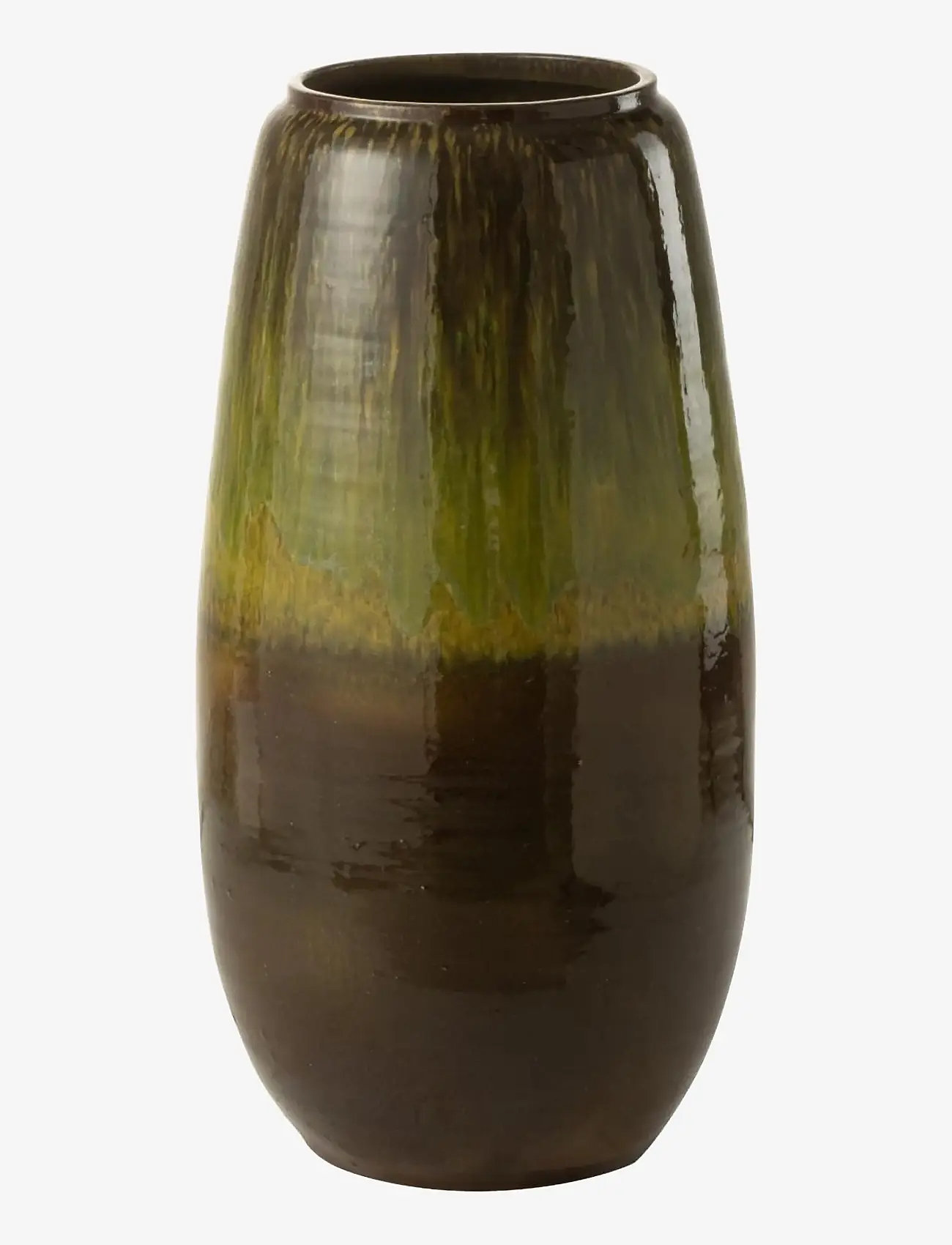 J-Line - VASE OLIVE CER GREEN S - plant pots - multi - 1