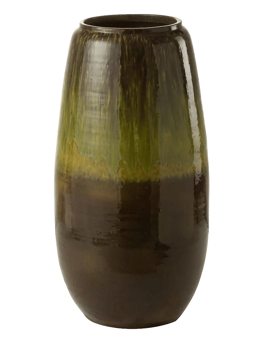 J-Line - VASE OLIVE CER GREEN S - lillepotid - multi - 1