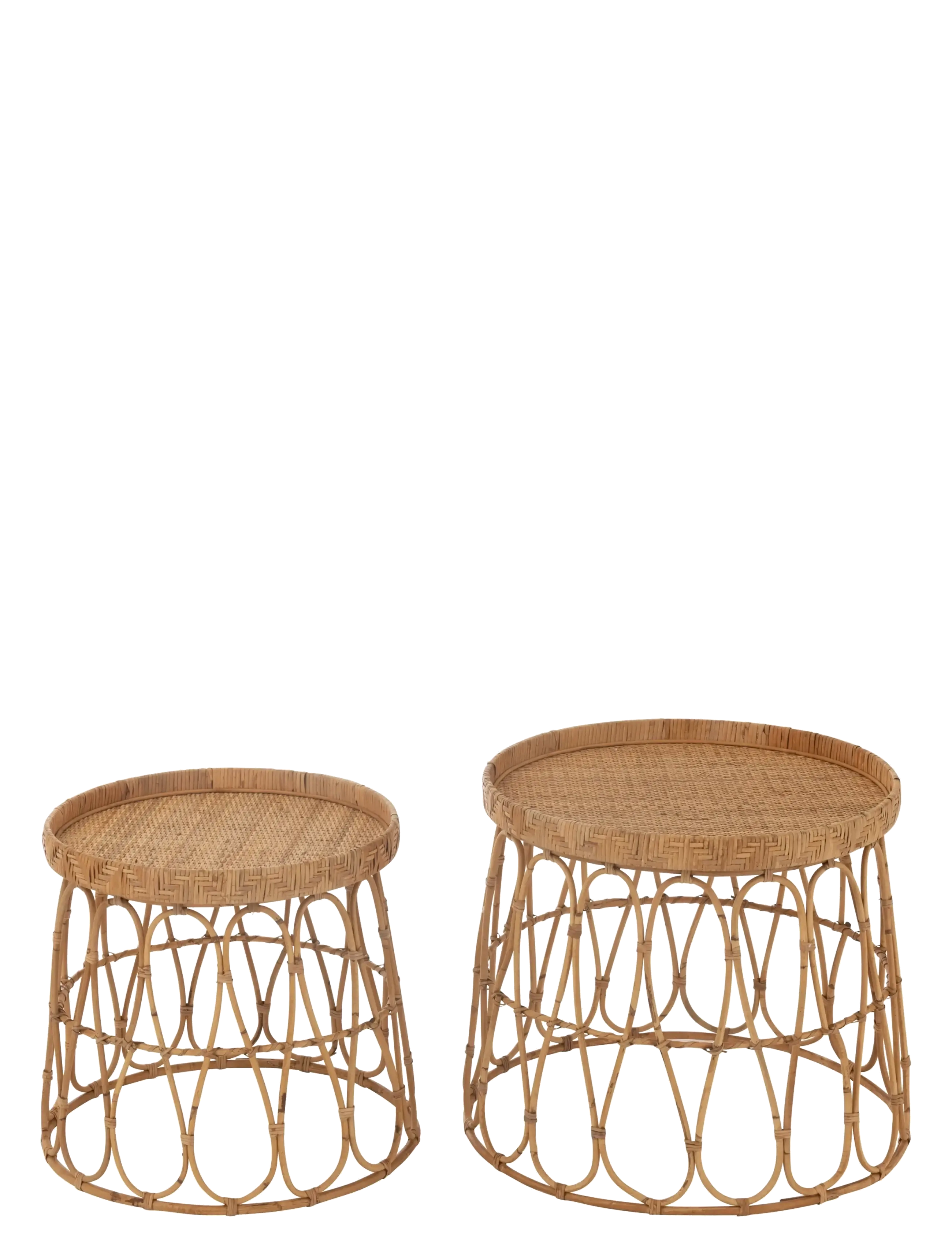 J-Line - S/2 TABLES  RAT/PLY NAT - sideborde og små borde - natural - 1