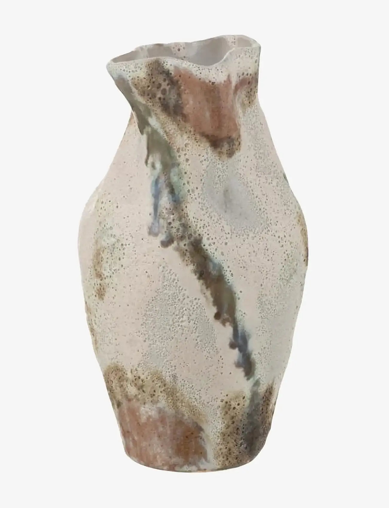 J-Line - VASE MOON TEXT DIST CLAY MIX - osta hinna alusel - beige - 1