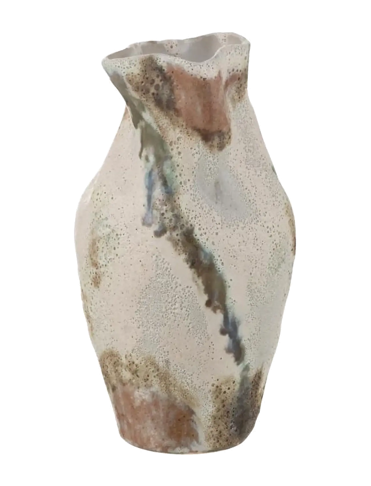 J-Line VASE MOON TEXT DIST CLAY MIX - Deals - BEIGE / beige