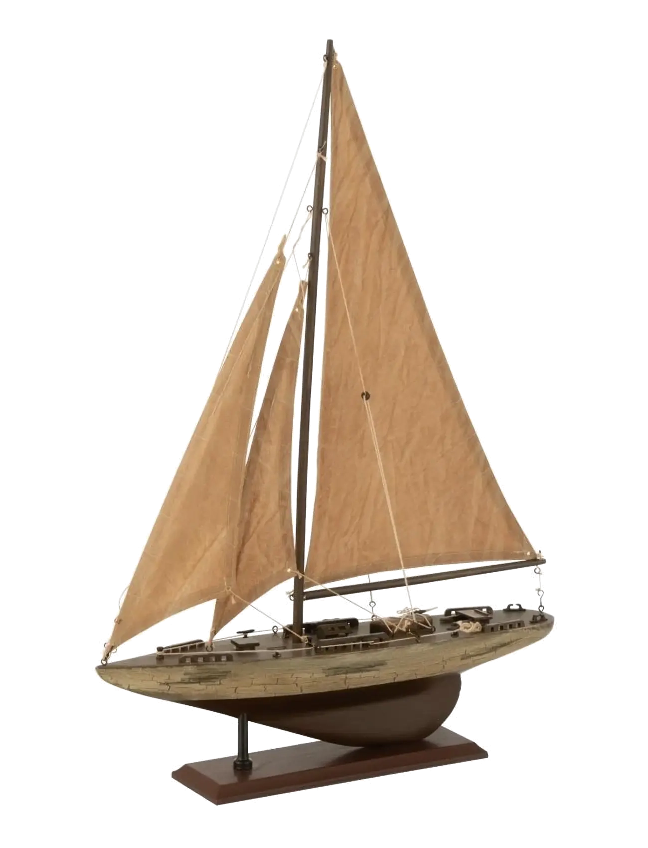 J-Line SAILBOAT WOOD BR M - Nyheter - BROWN / brown