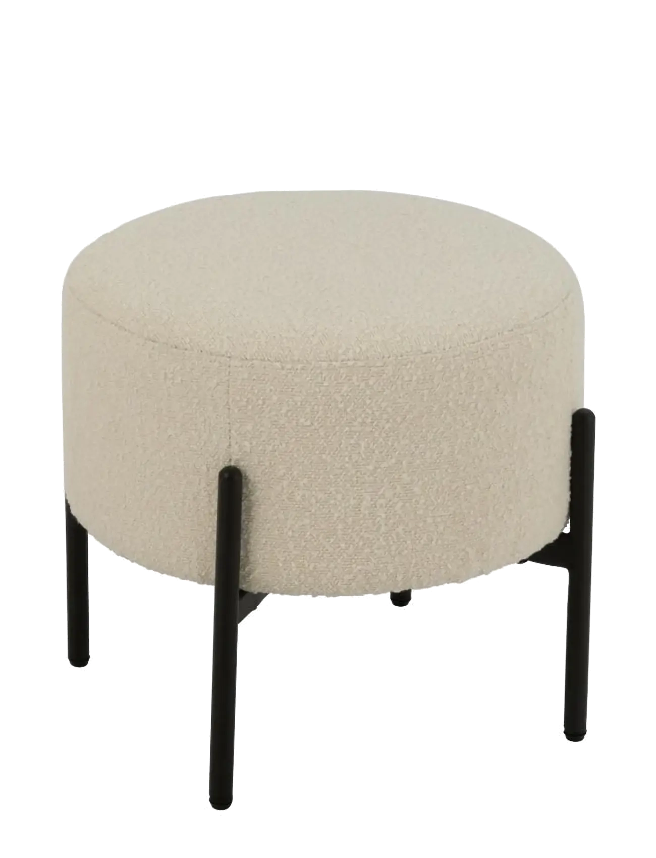J-Line Stool Bouc Ply/Poly Whi/Bla, Taburet og bænk, Hvid, Str: H41.5CM