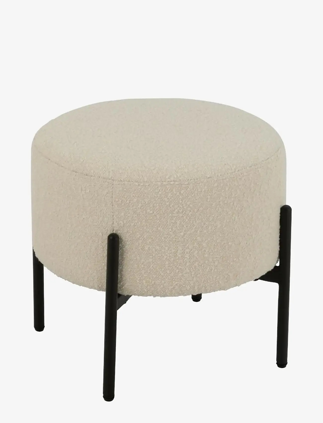 J-Line - STOOL BOUC PLY/POLY WHI/BLA - taburetter og bænke - white - 1