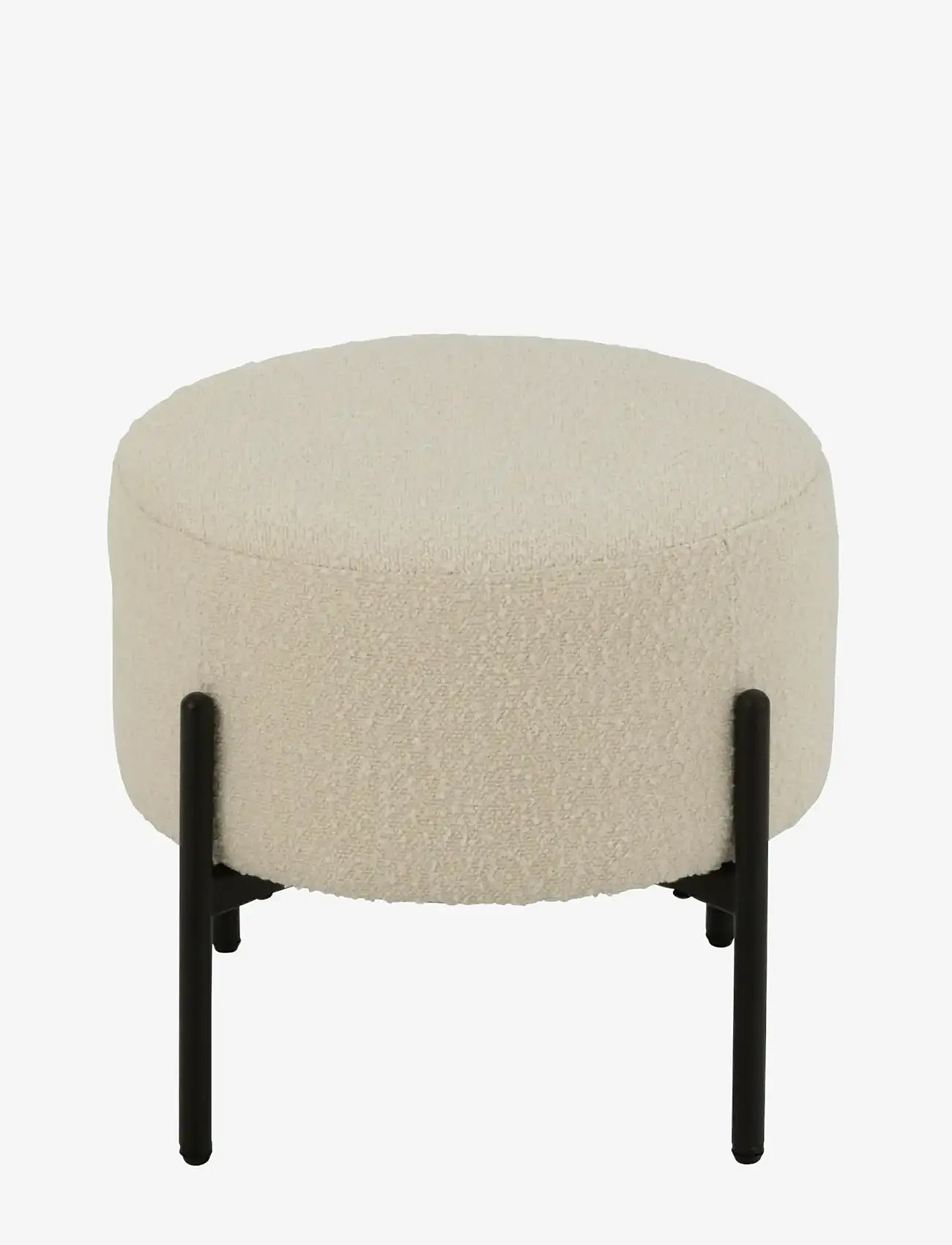 J-Line - STOOL BOUC PLY/POLY WHI/BLA - taburetter og bænke - white - 2
