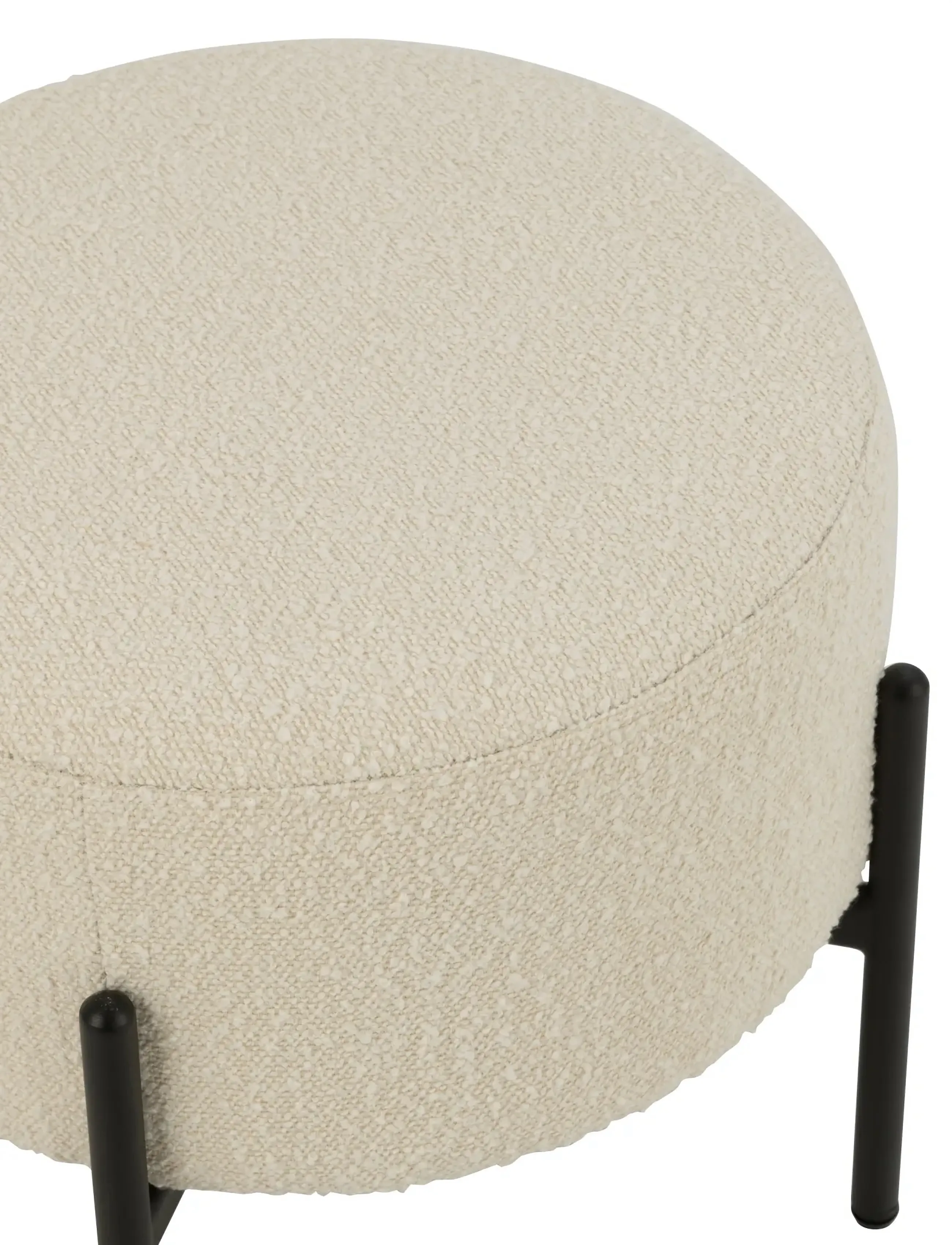 J-Line - STOOL BOUC PLY/POLY WHI/BLA - pallar & bänkar - white - 5