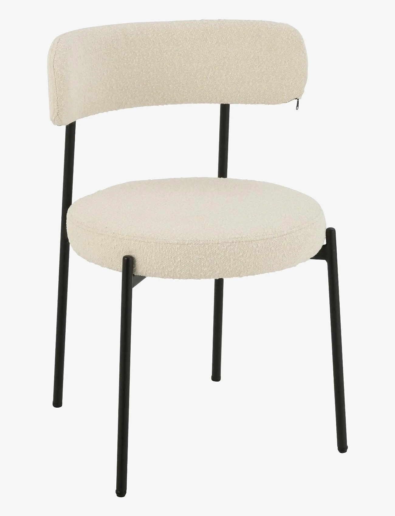J-Line - S/2 CHAIR BOUC PLY/POLY WHI/BLA - stole - white - 1