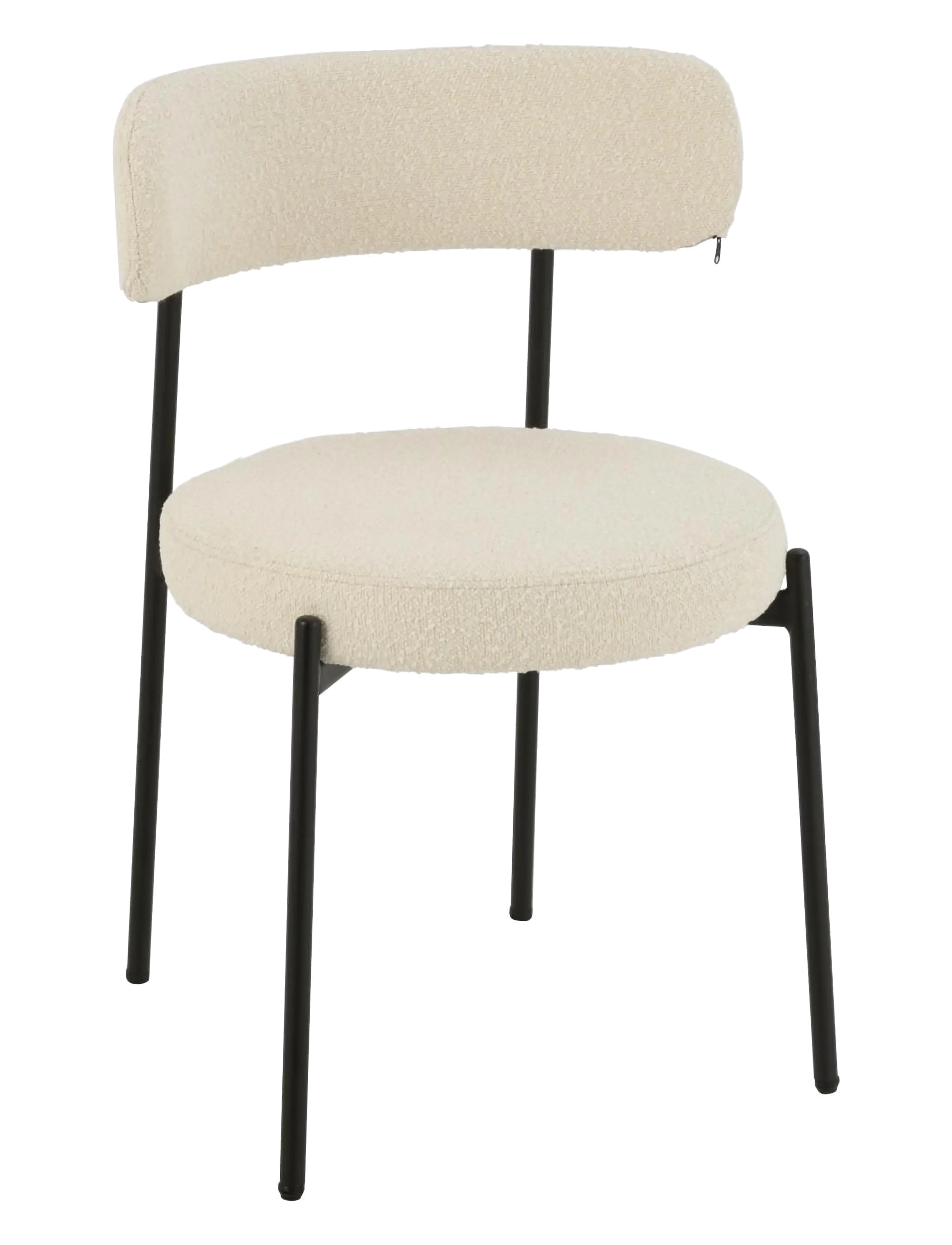 J-Line S/2 CHAIR BOUC PLY/POLY WHI/BLA - Toolid - WHITE / white